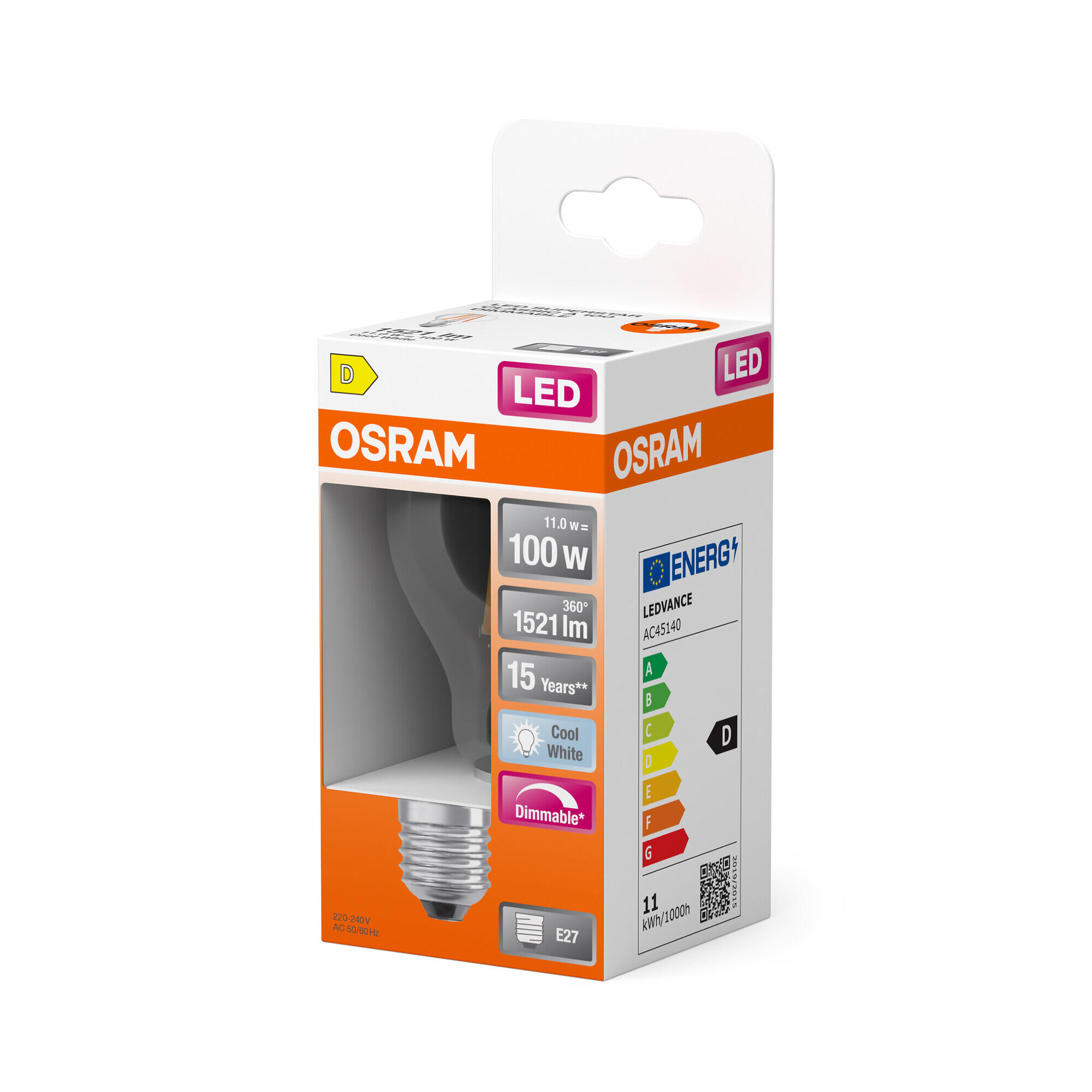 Lâmpada led osram standard e27 11w/1521lm 15kh luz neutra - 9
