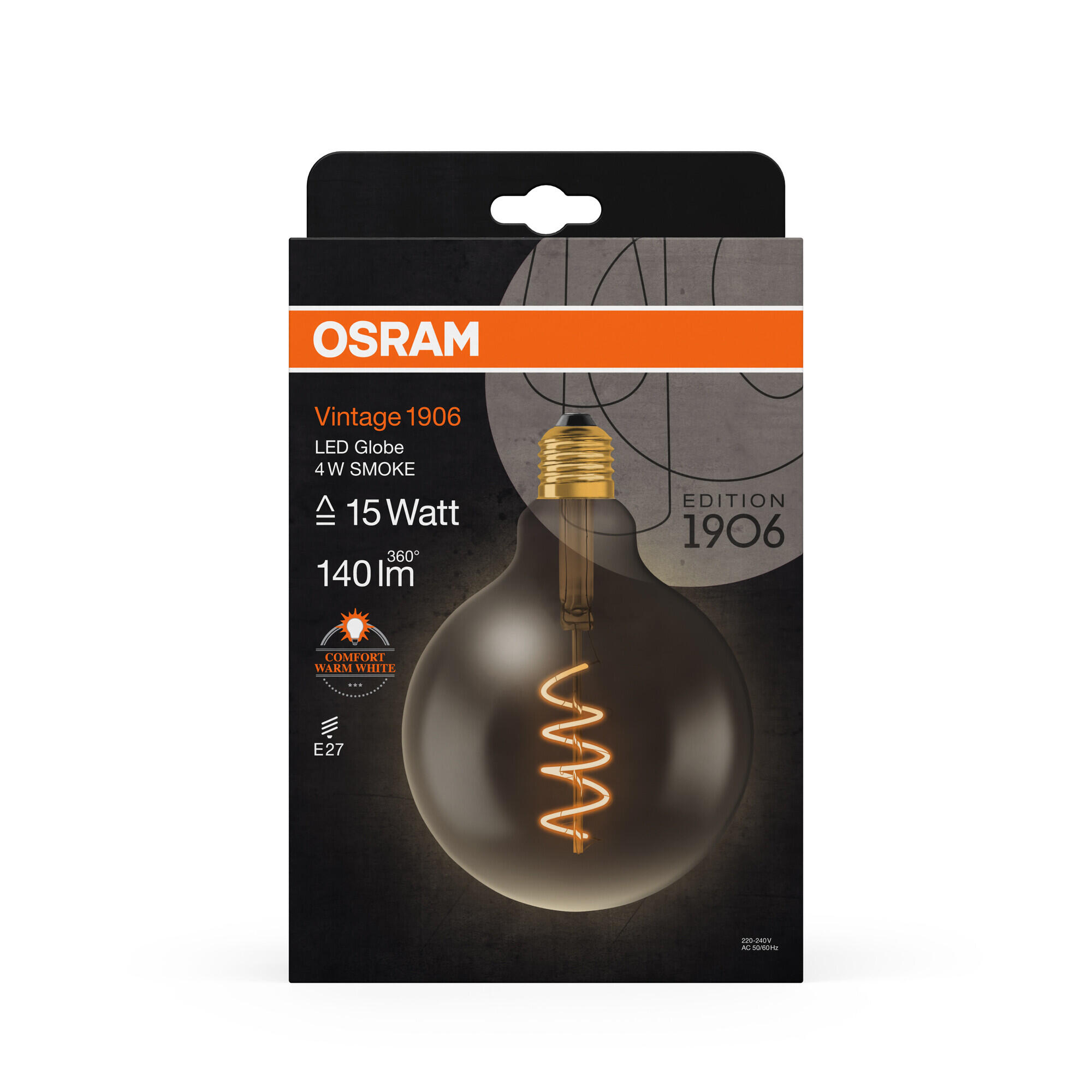 Lâmpada led decorativa E27 esférica GL25 dimável 818 lm vidro escuro - 7