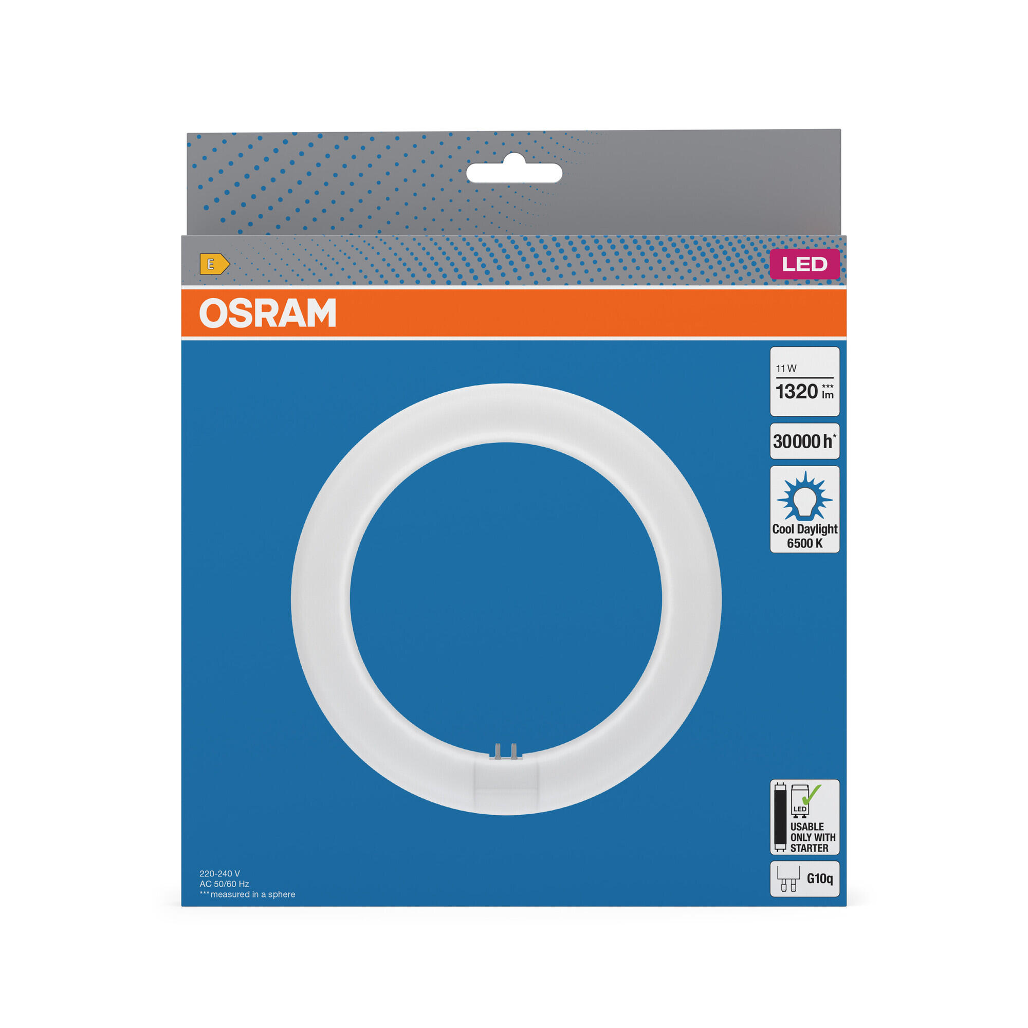 TUBO Lâmpada led CIRCULAR T9 6500K luz amarela Osram - 9