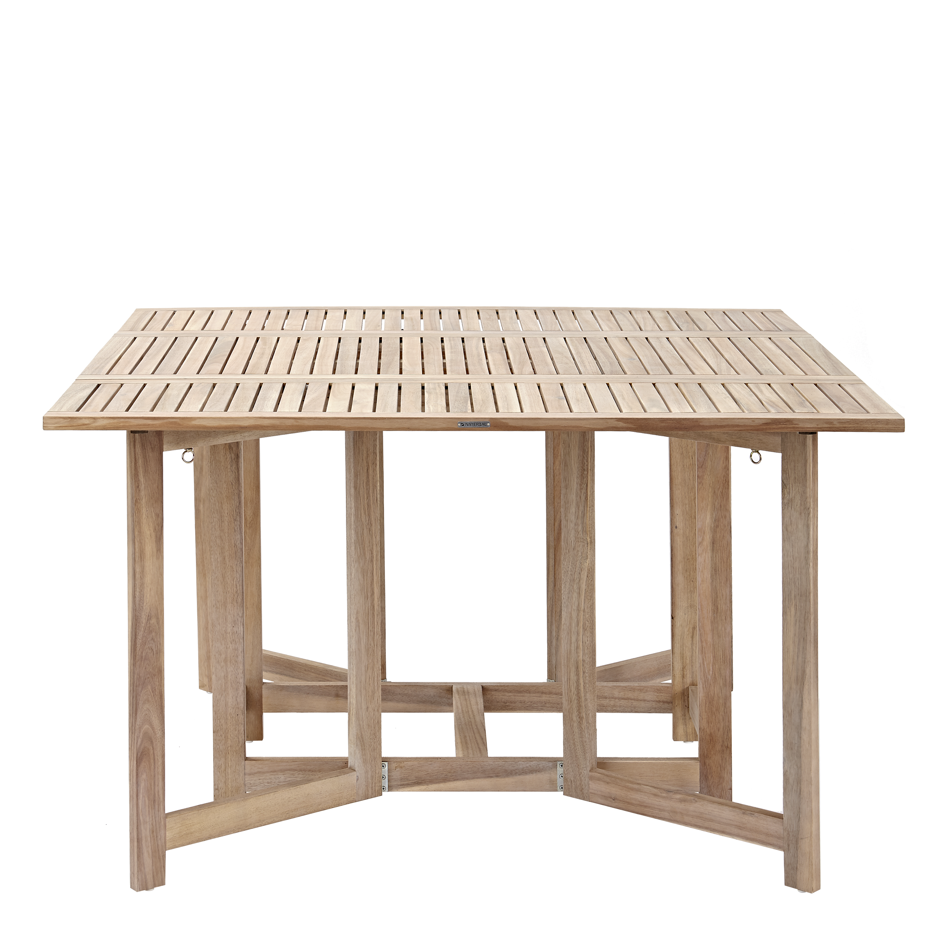 Set tavolo e sedie Solis NATERIAL in acacia marrone per 4 persone - 14