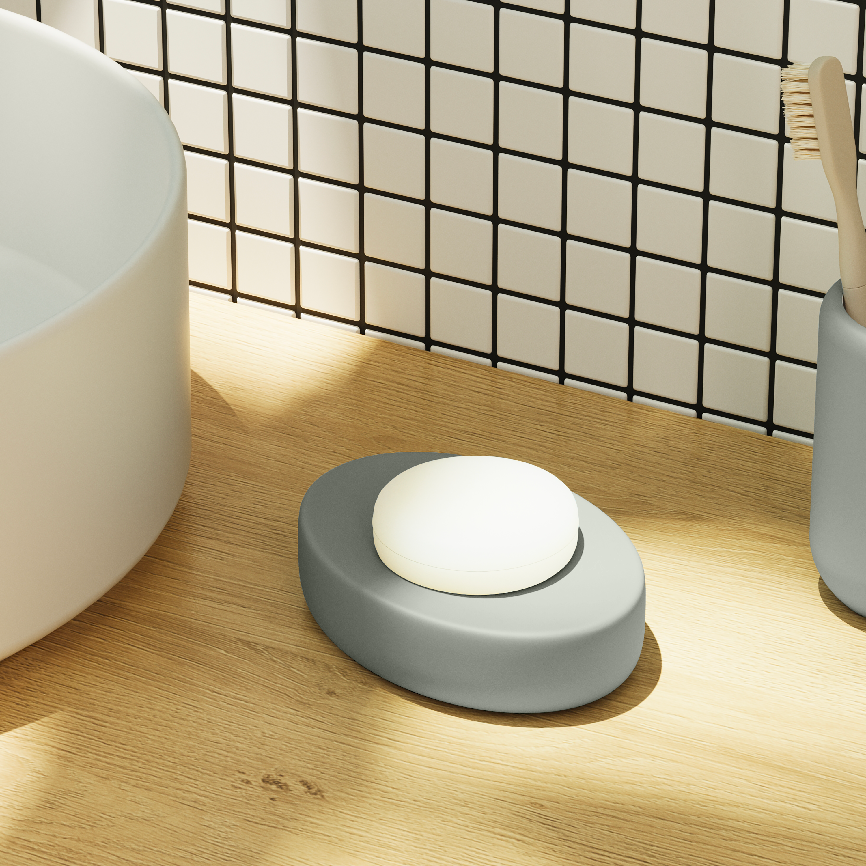 Saboneteira verde Sensea Soft - 9