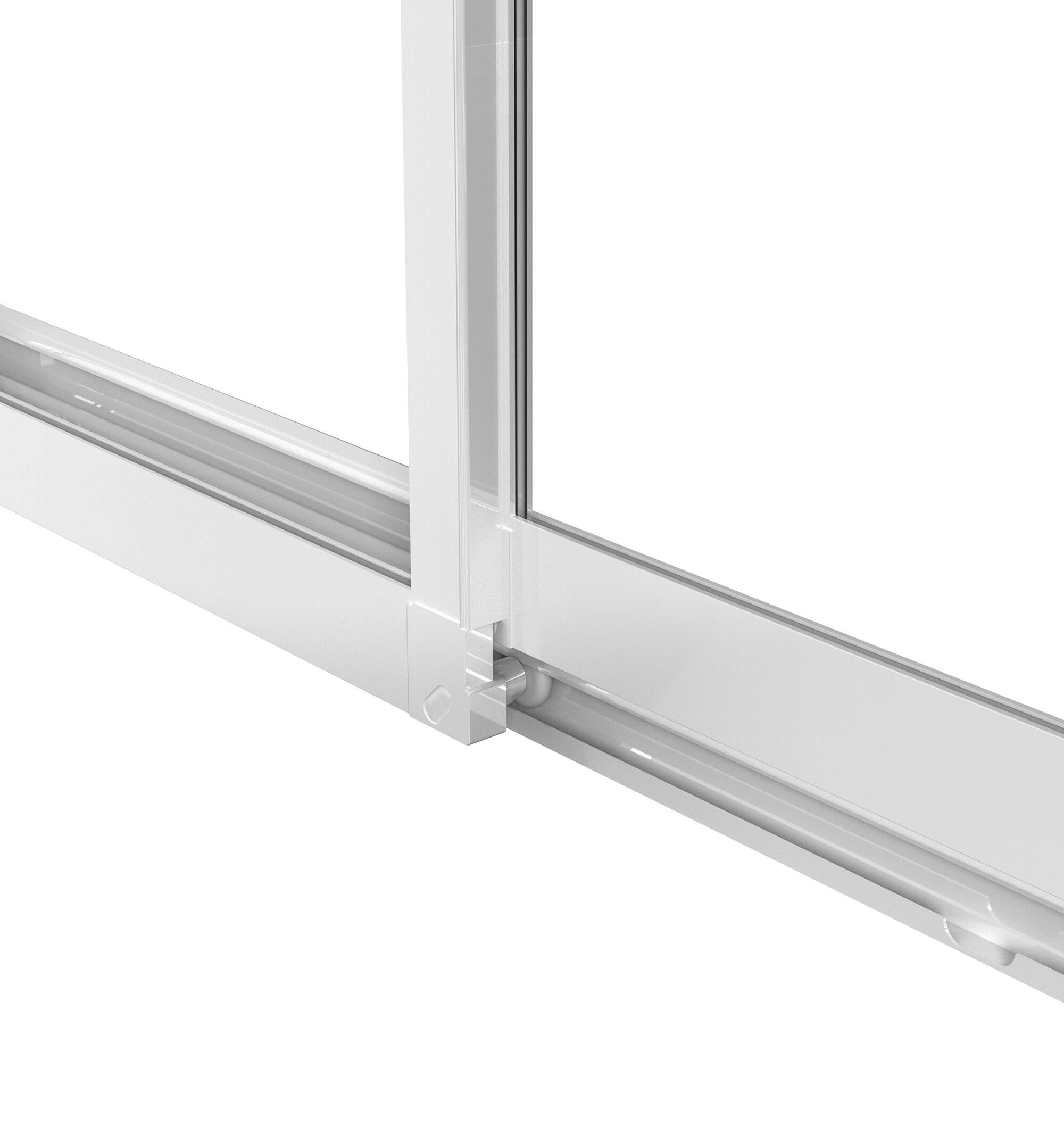 MAMPARA DE DUCHA 3 PUERTAS FRONTAL CORREDERA SIENA 150CM BLANCO - 5