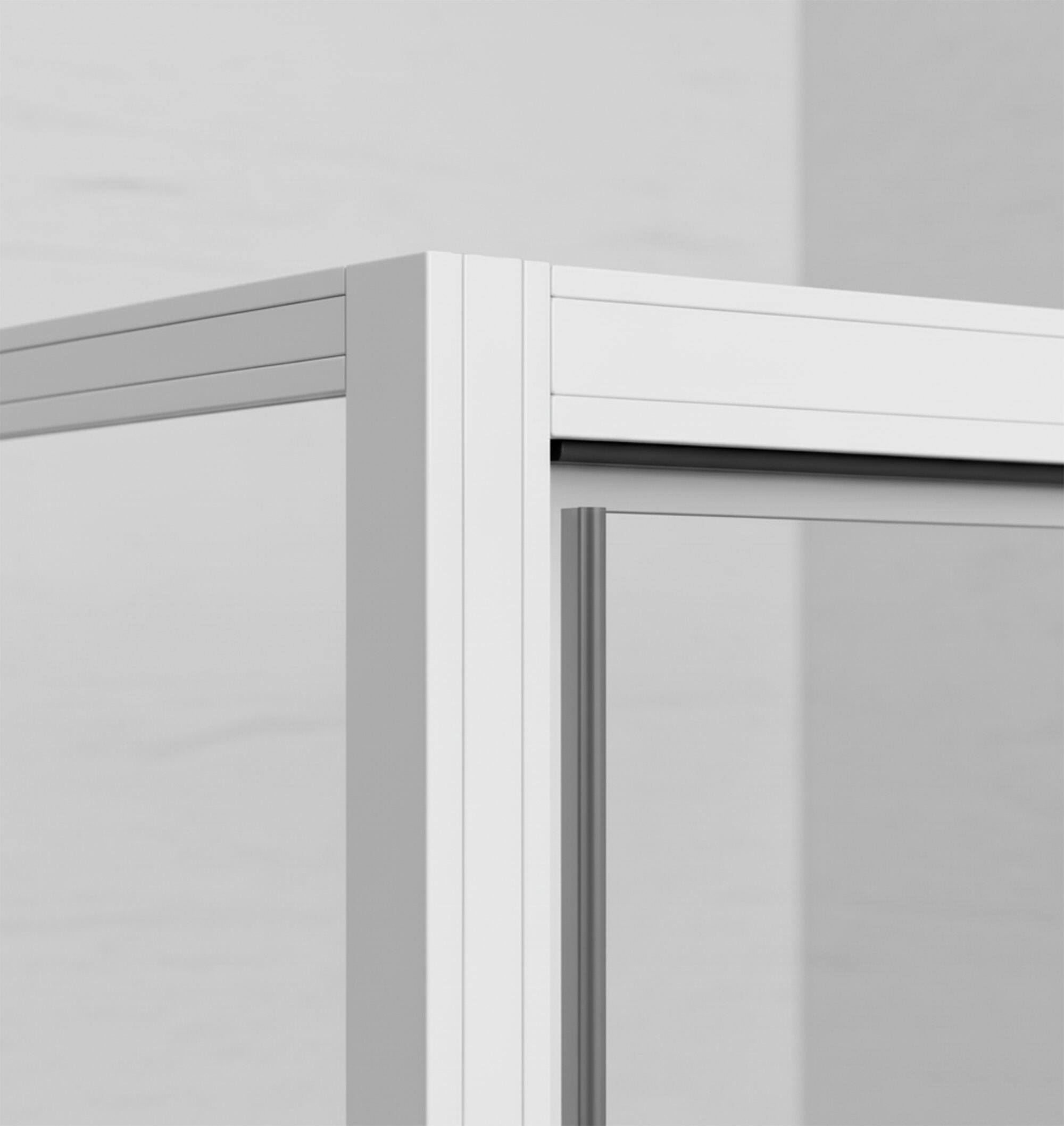 MAMPARA DE DUCHA 3 PUERTAS FRONTAL CORREDERA SIENA 150CM BLANCO - 3