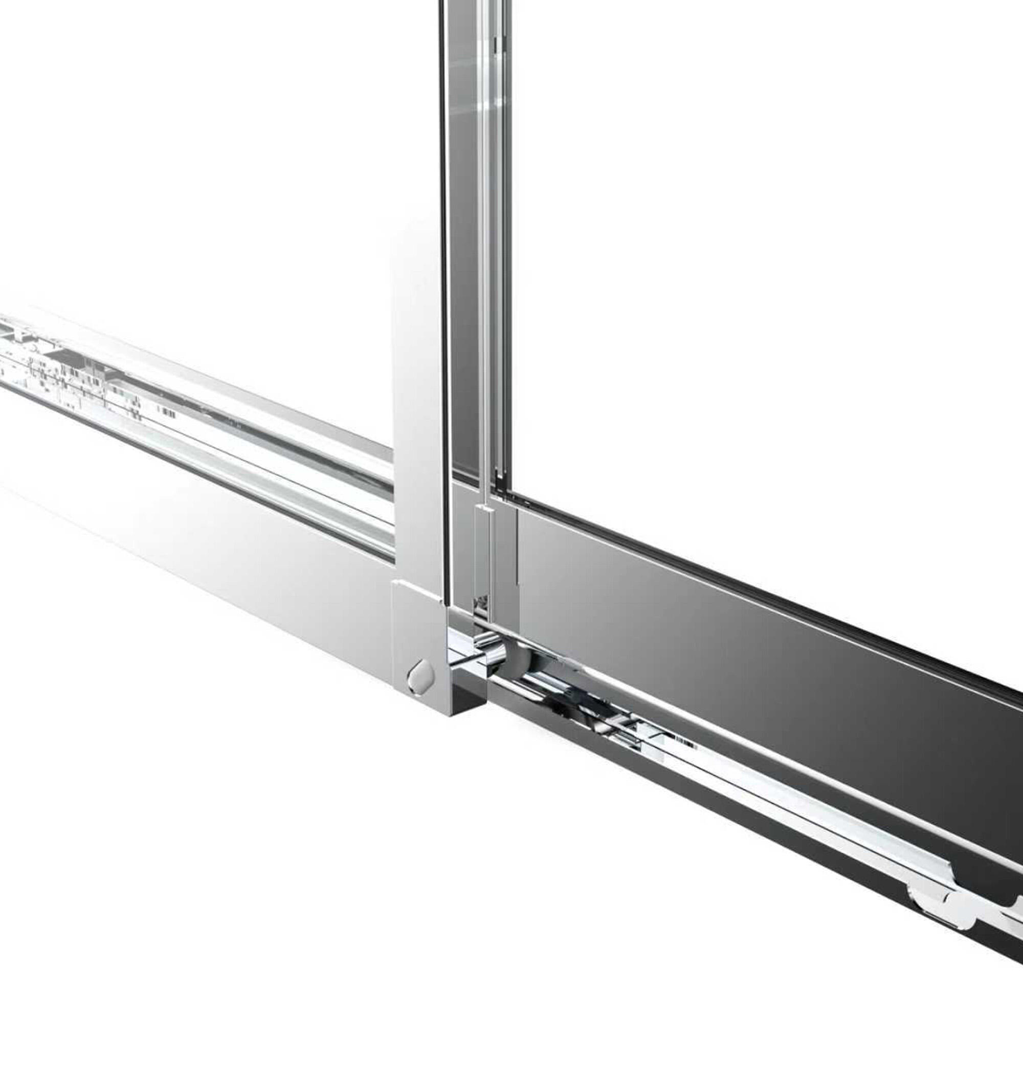 MAMPARA DE DUCHA 3 PUERTAS FRONTAL CORREDERA SIENA 140CM CROMO. - 5