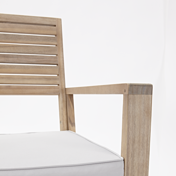 Salon bas de jardin marron Solis NATERIAL, personnes Leroy Merlin