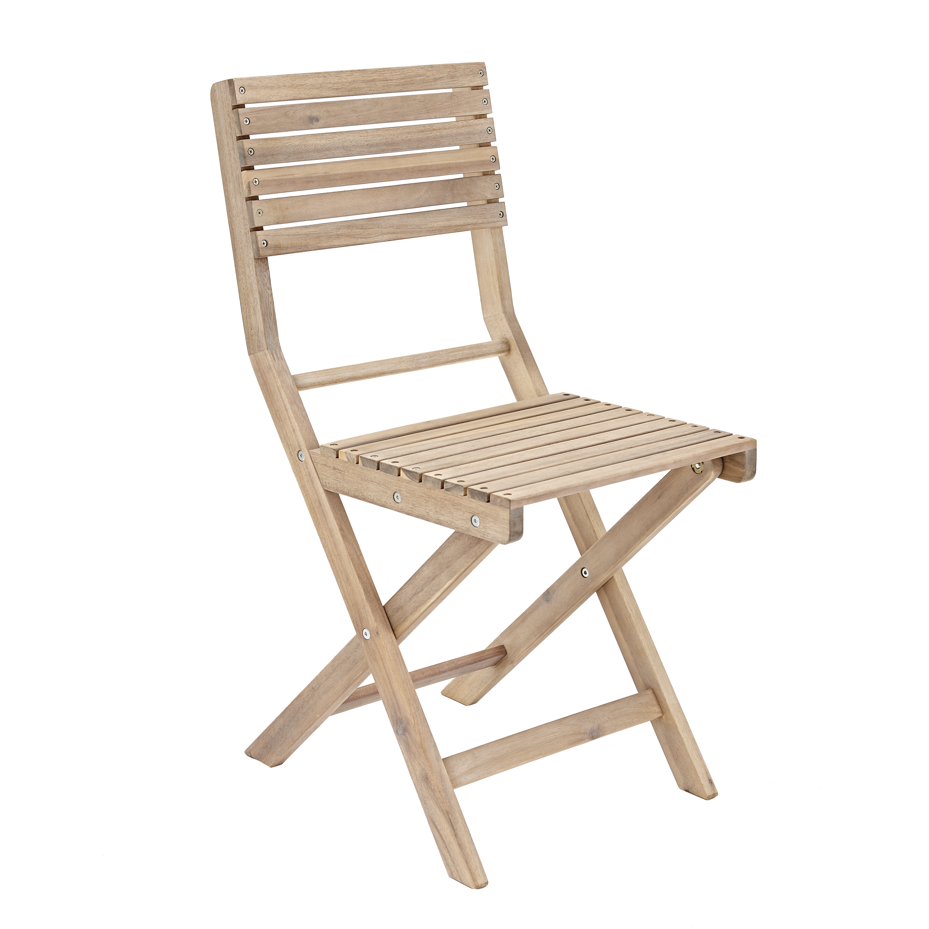 Sedia da giardino in legno pieghevole Solis Origami NATERIAL, seduta in acacia marrone, 2 pezzi - 8