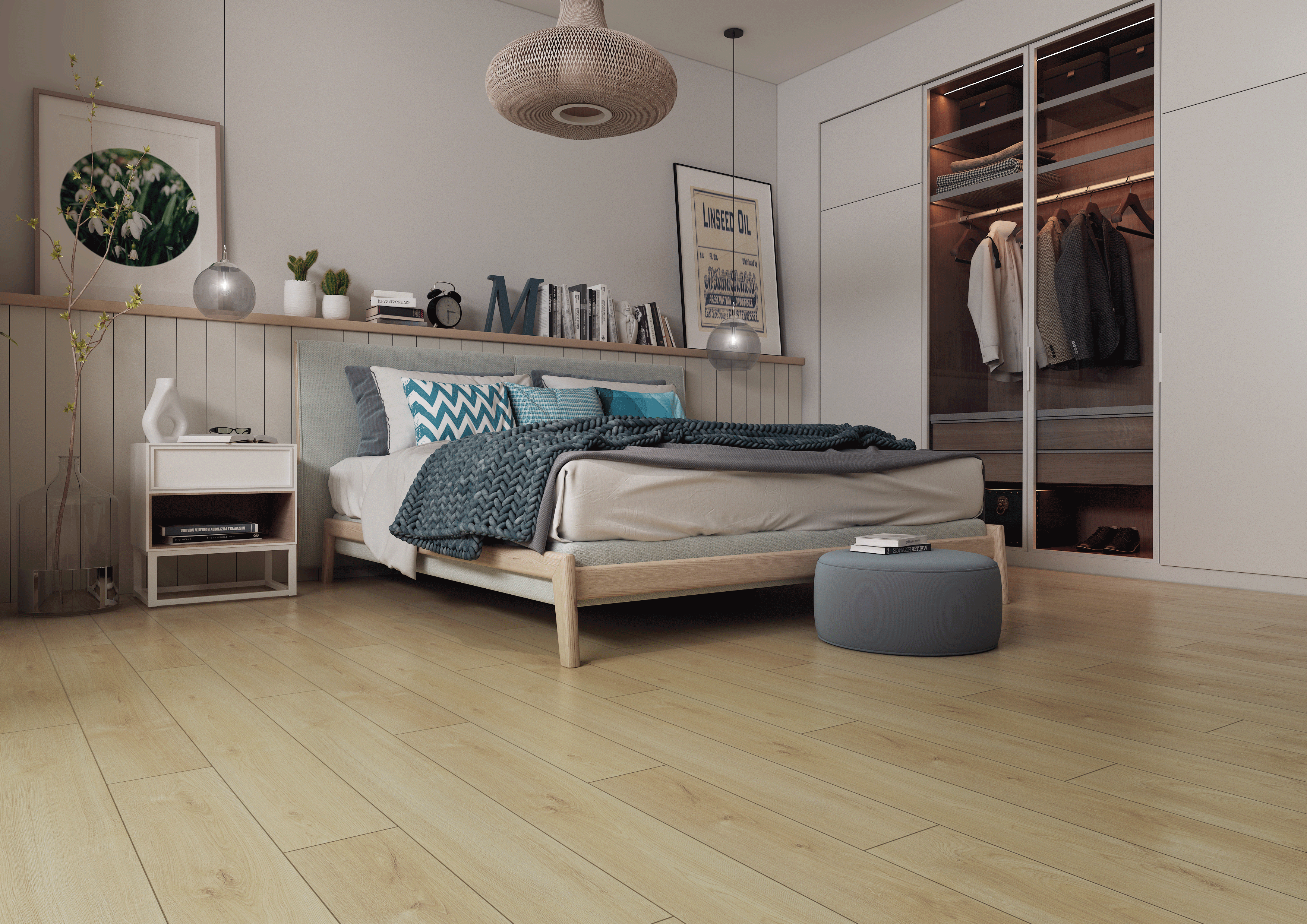 Panele podłogowe laminowane wodoodporne AC5 8 mm Artens Colombo XL naturalne drewno - 3