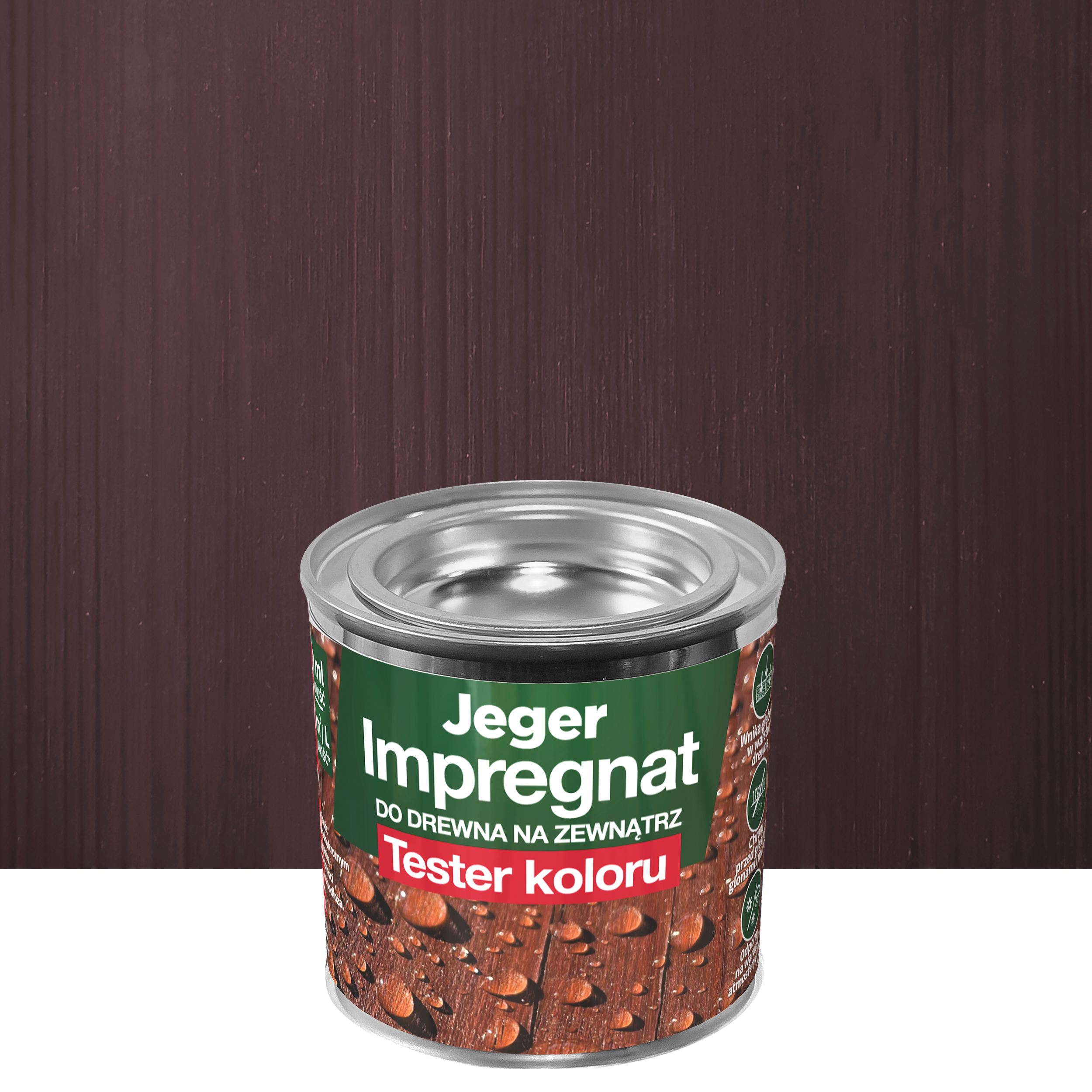 Impregnat do drewna na zewnątrz Tester 100 ml Palisander Jeger