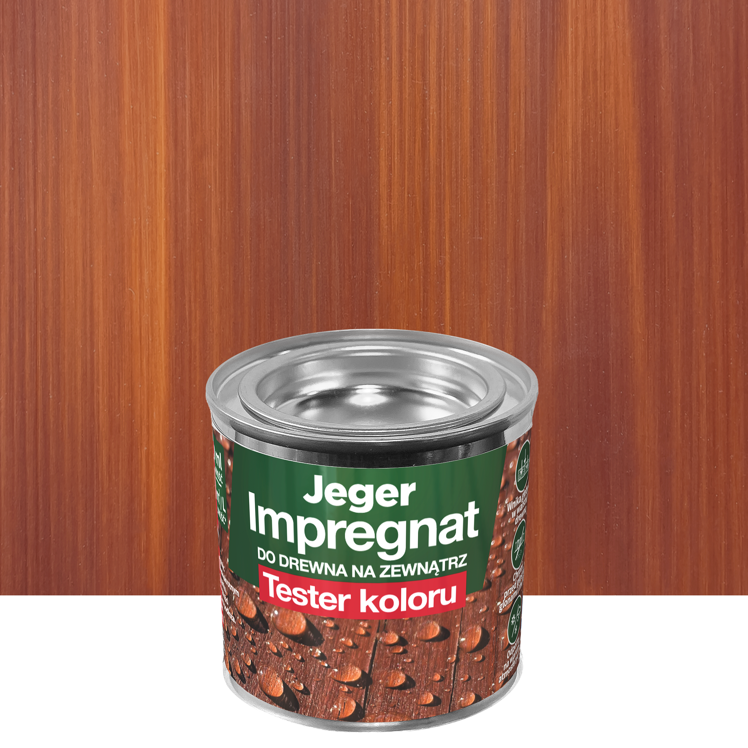 Impregnat do drewna na zewnątrz Tester 100 ml Tek naturalny Jeger