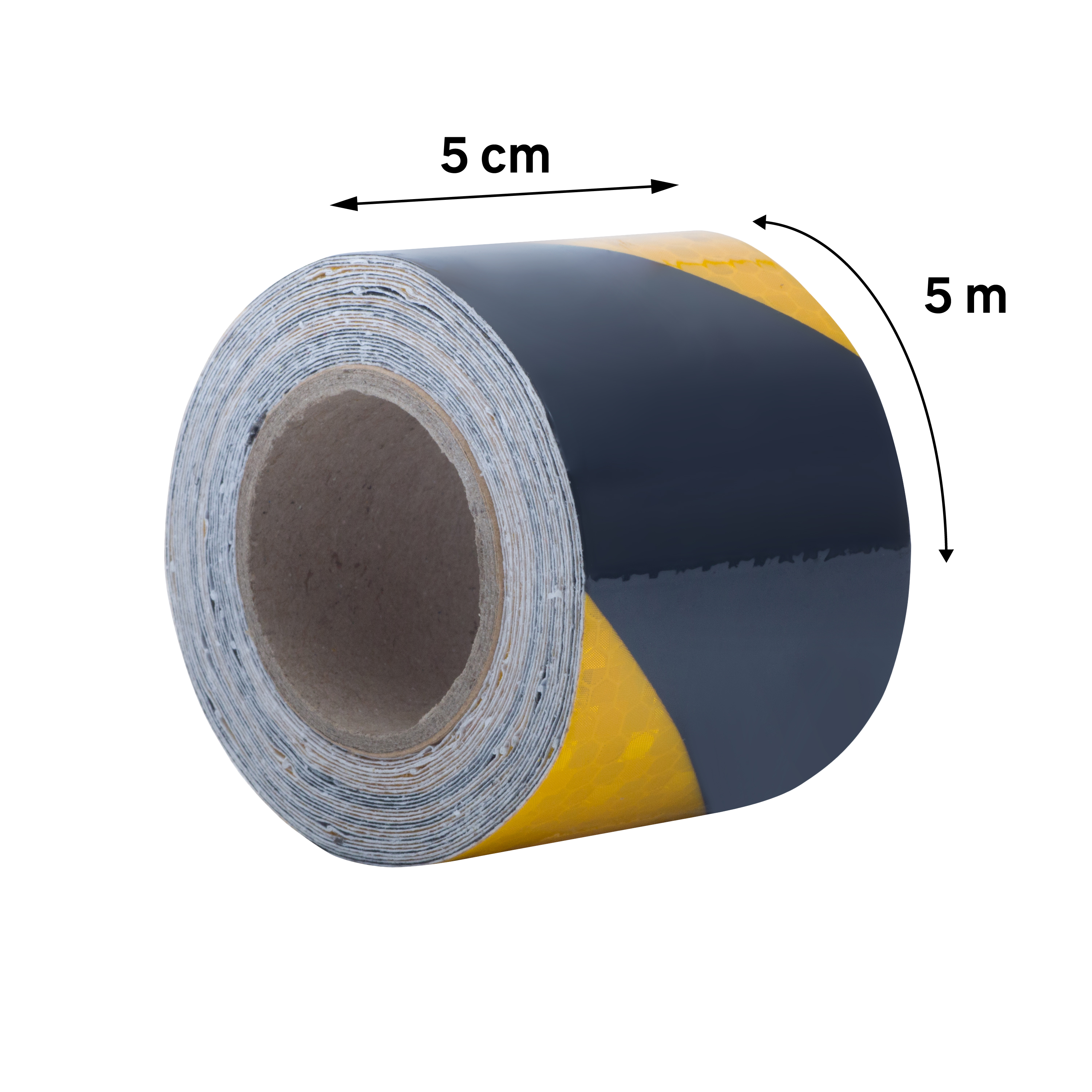 Ruban adhésif rétro-réfléchissant STANDERS, noir/jaune, 5m x 5 cm - 3