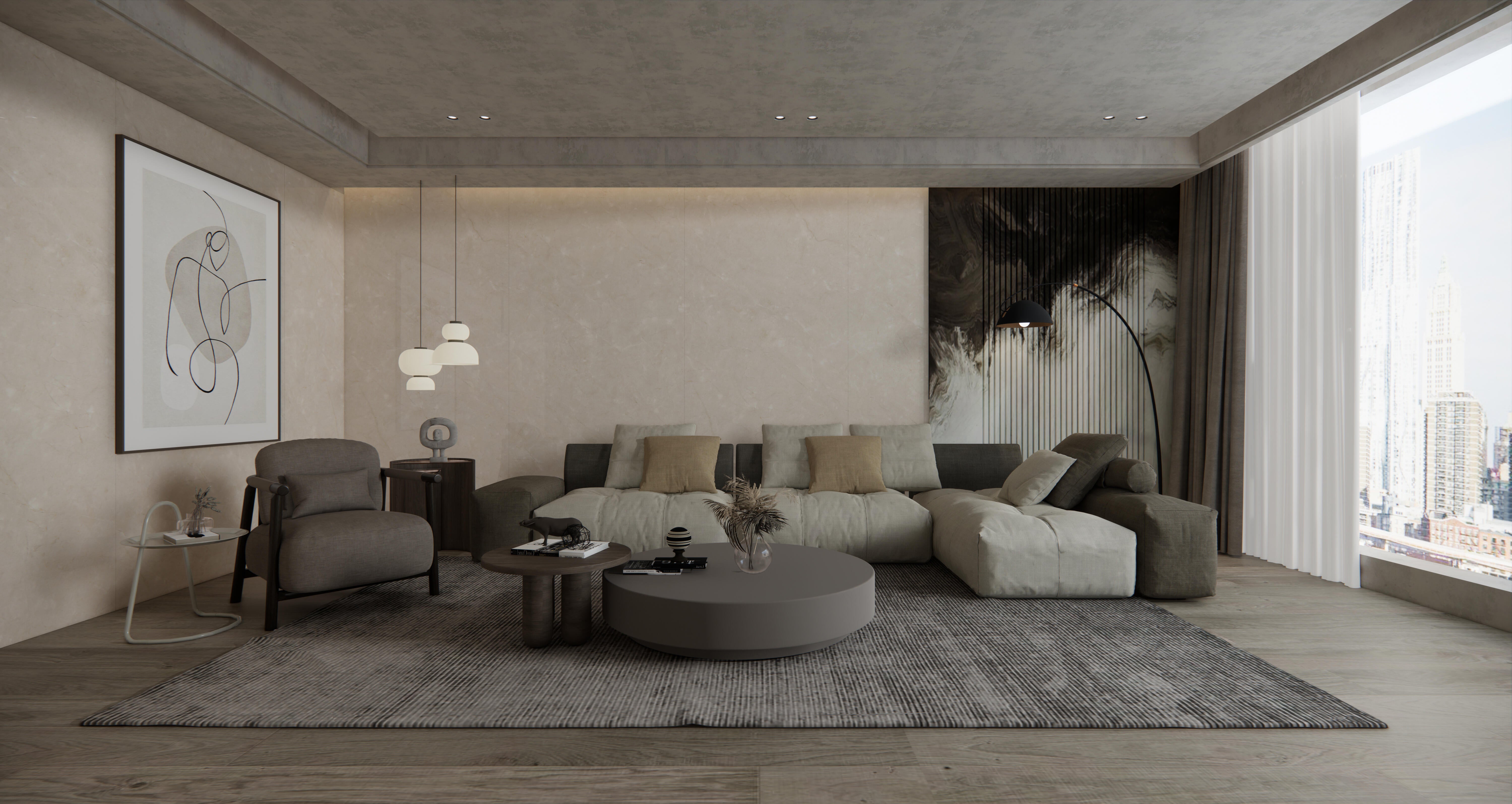 Revestimiento de pared decorativo efecto mármol vinílico SPC Nera marfil brillo 260x120cm - 6