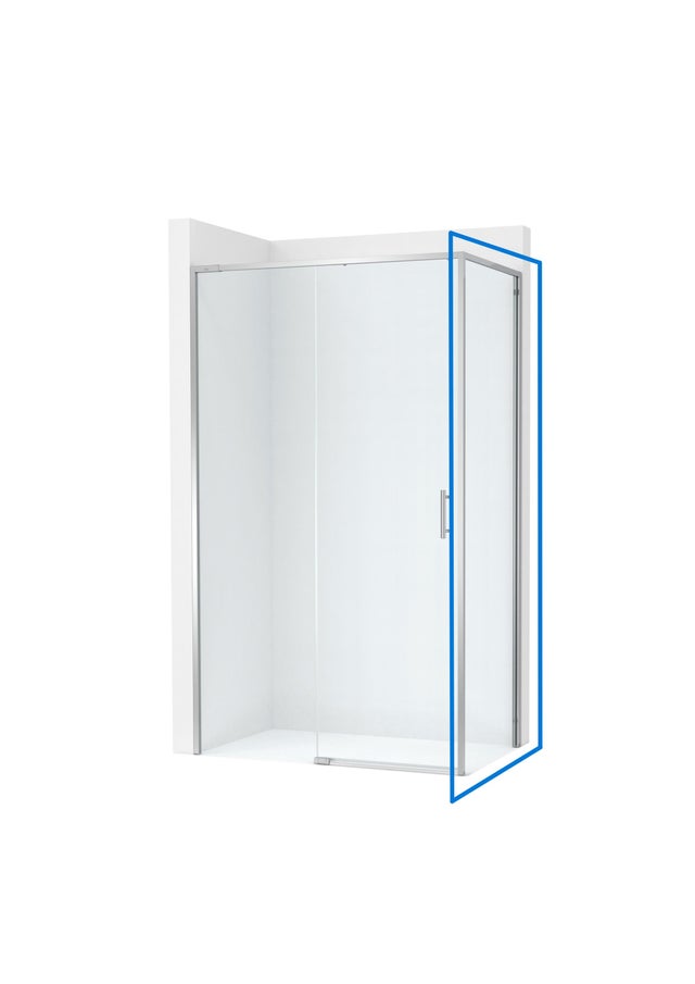 Painel de duche lateral 68x200 cm cromado transparente Roca Alpine Slim