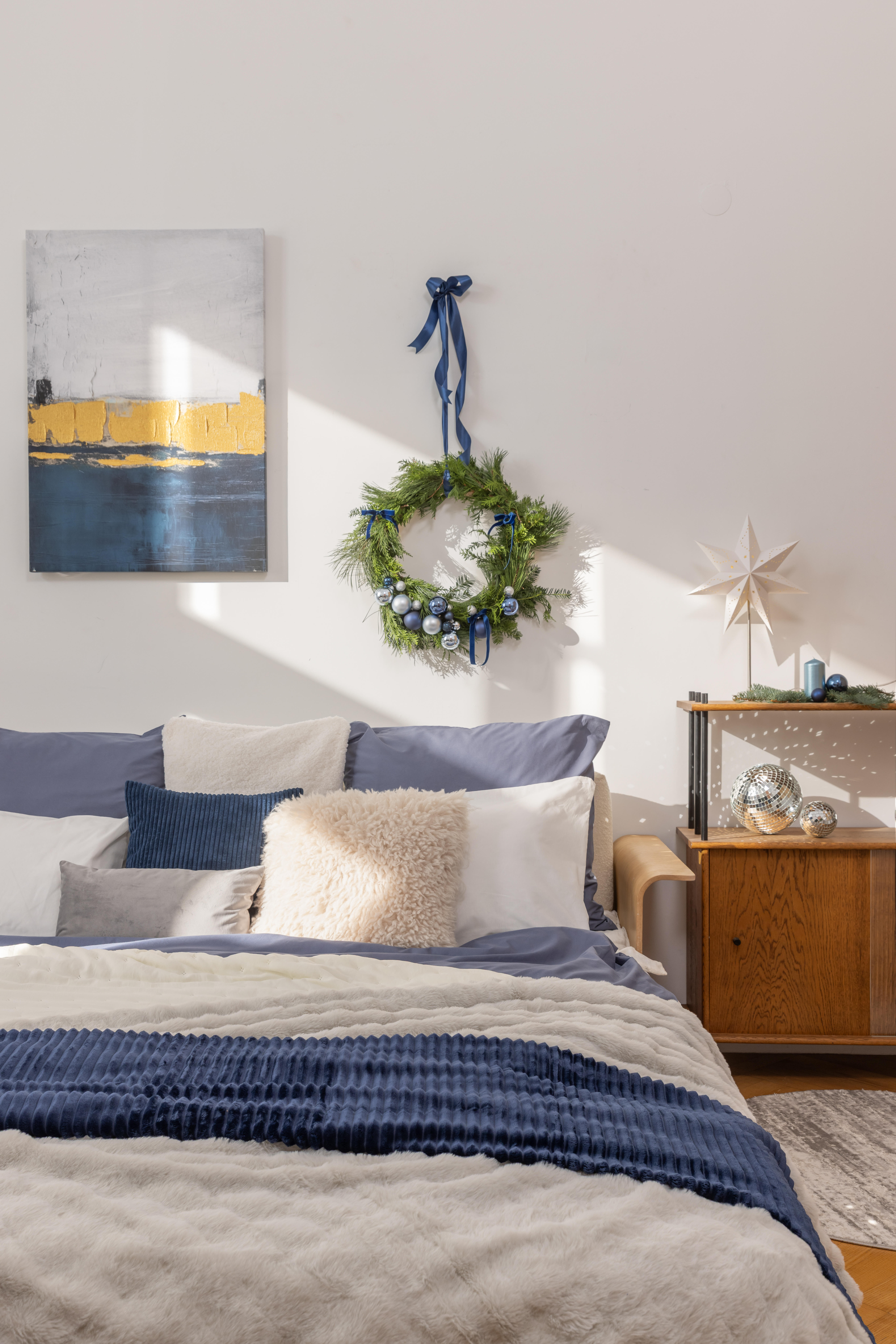 Bombki szklane 4cm 12szt. niebieskie tuba Vitbis - 4