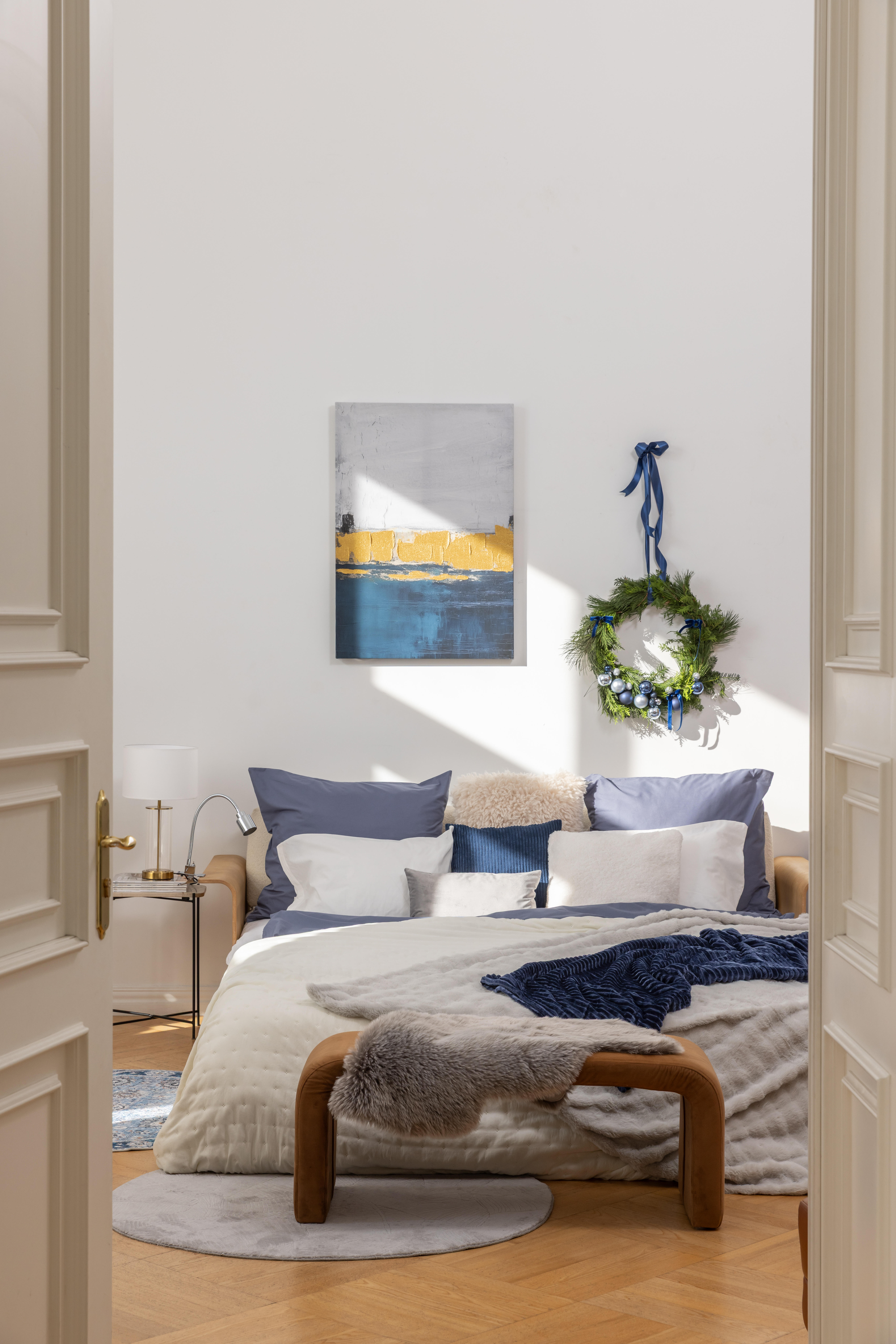 Bombki szklane 4cm 12szt. niebieskie tuba Vitbis - 3