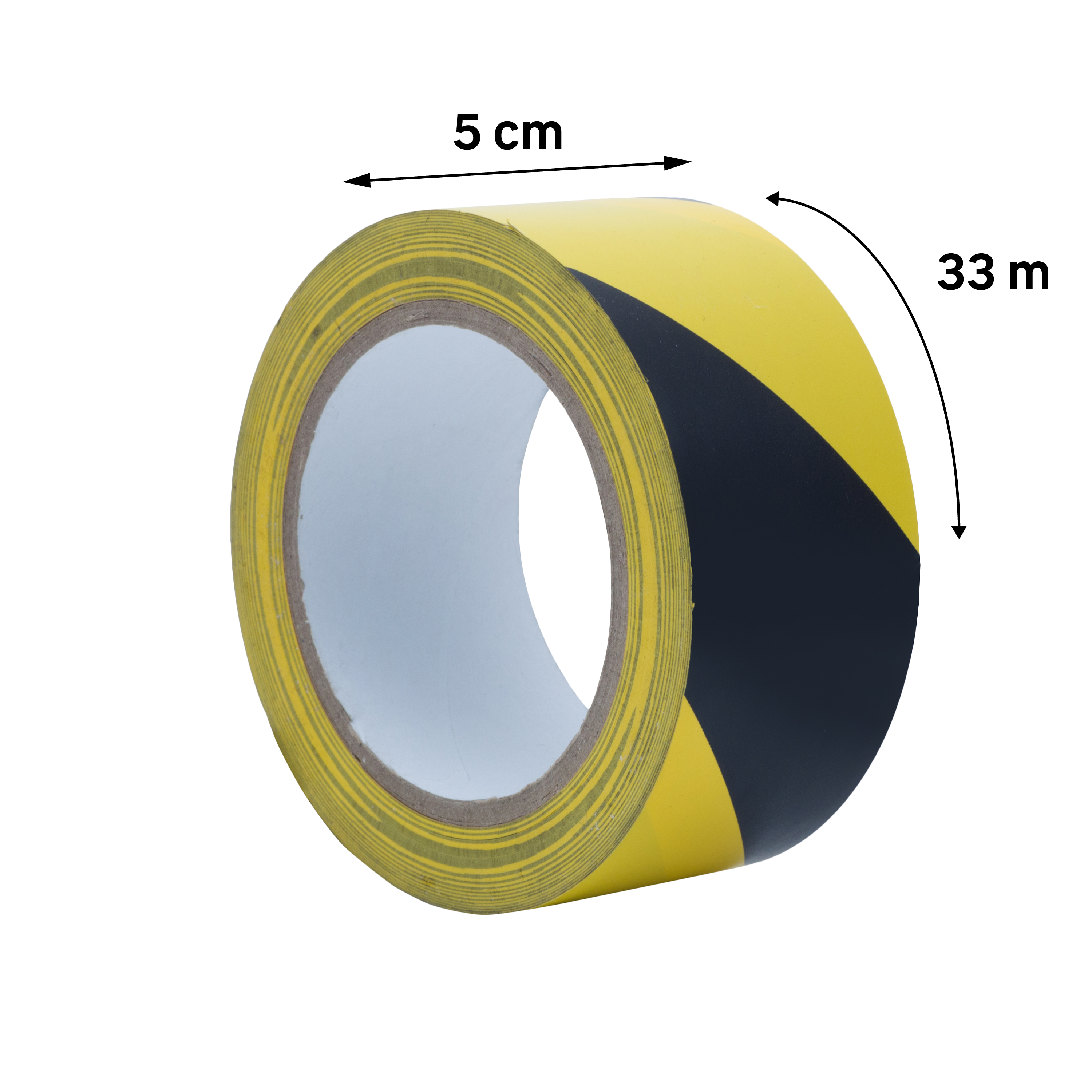 Ruban adhésif de signalisation STANDERS, noir/jaune, 33 m x 5 cm - 4