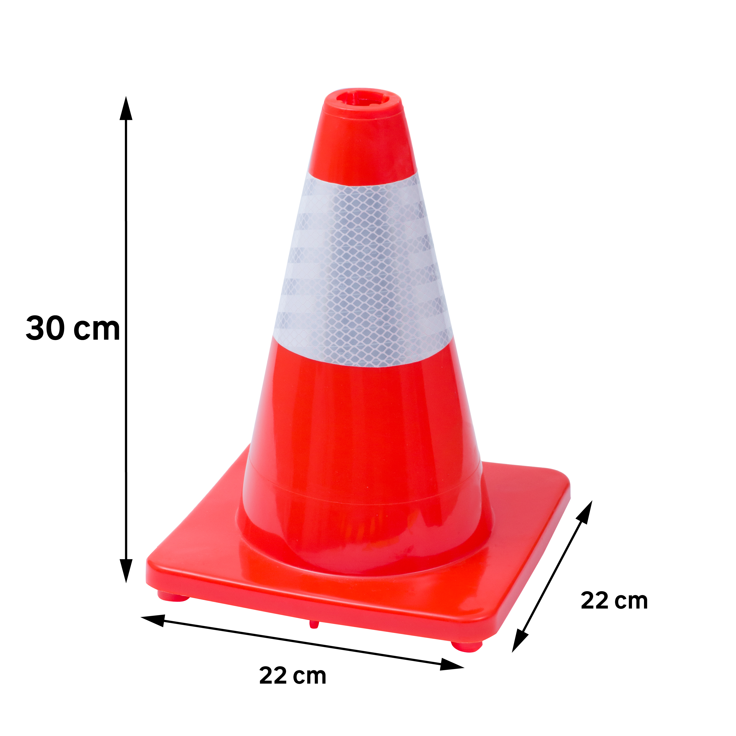 Cône de signalisation plastique STANDERS H. 30 cm, orange - 3