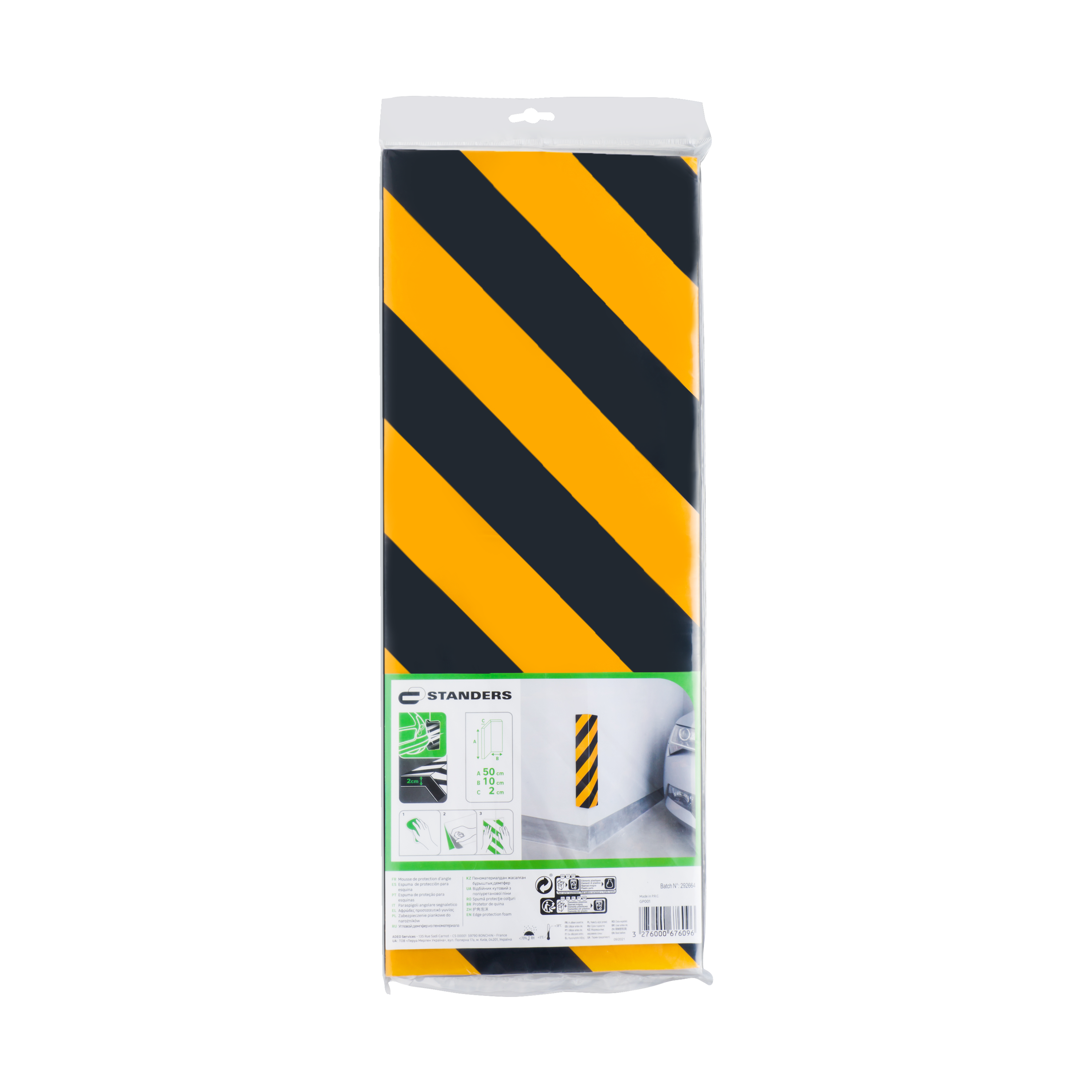 Odbojnik do garażu 50x10/10x2 cm pianka ochronna narożna Standers - 11