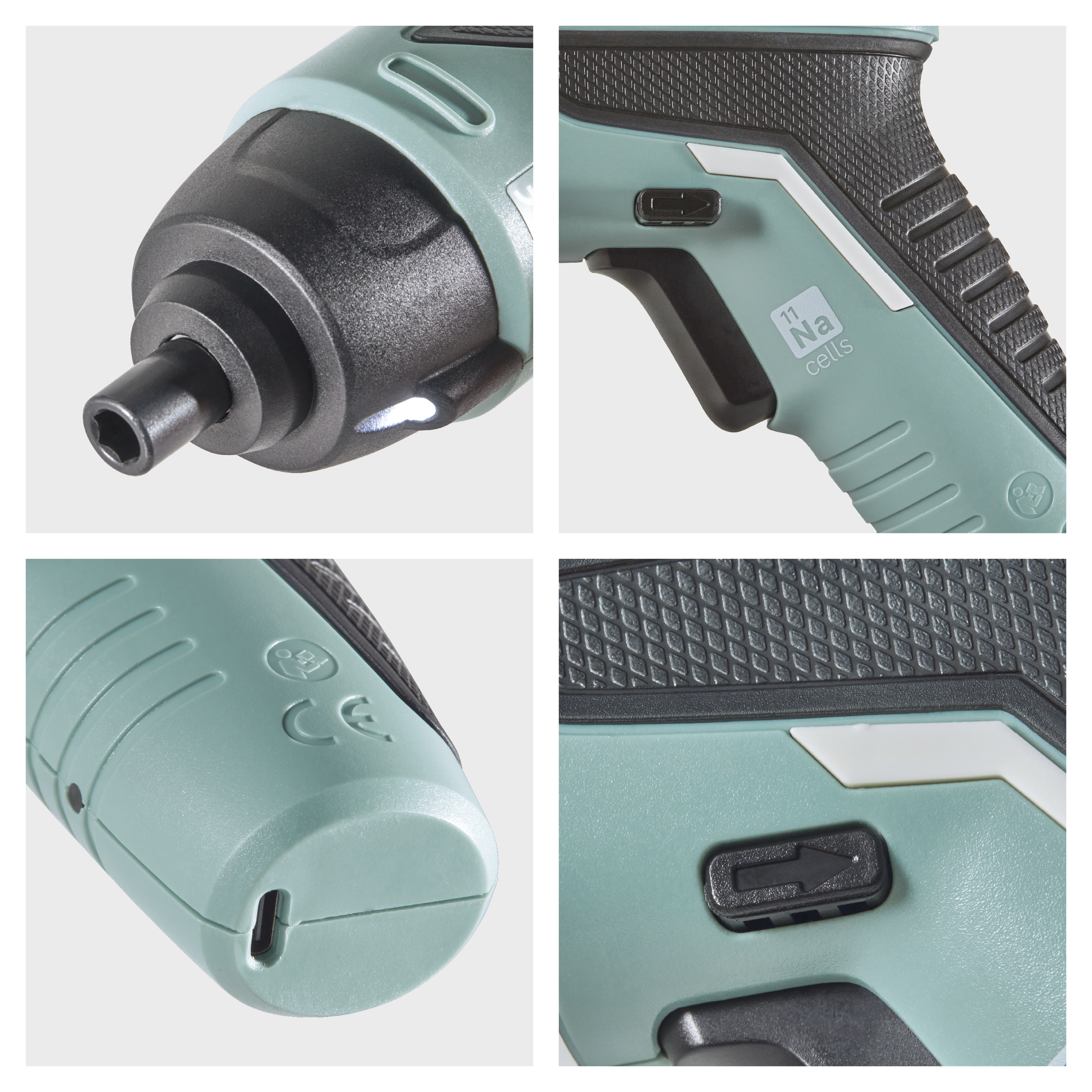 Atornillador DEXTER SODIUM 3.7V + 6 puntas atornillador + Cable carga USB-C - 2