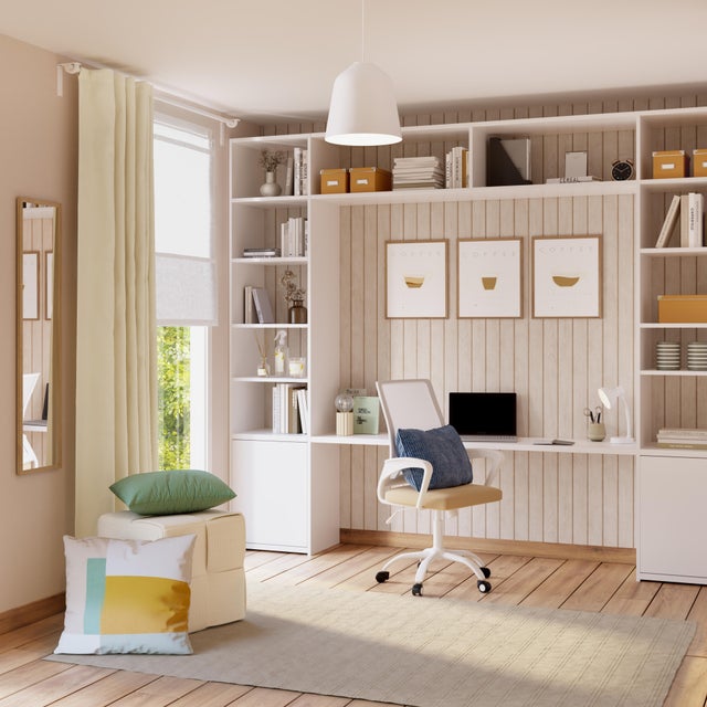 Estore japonês varetas magnéticas Pharell 100x175cm branco Inspire