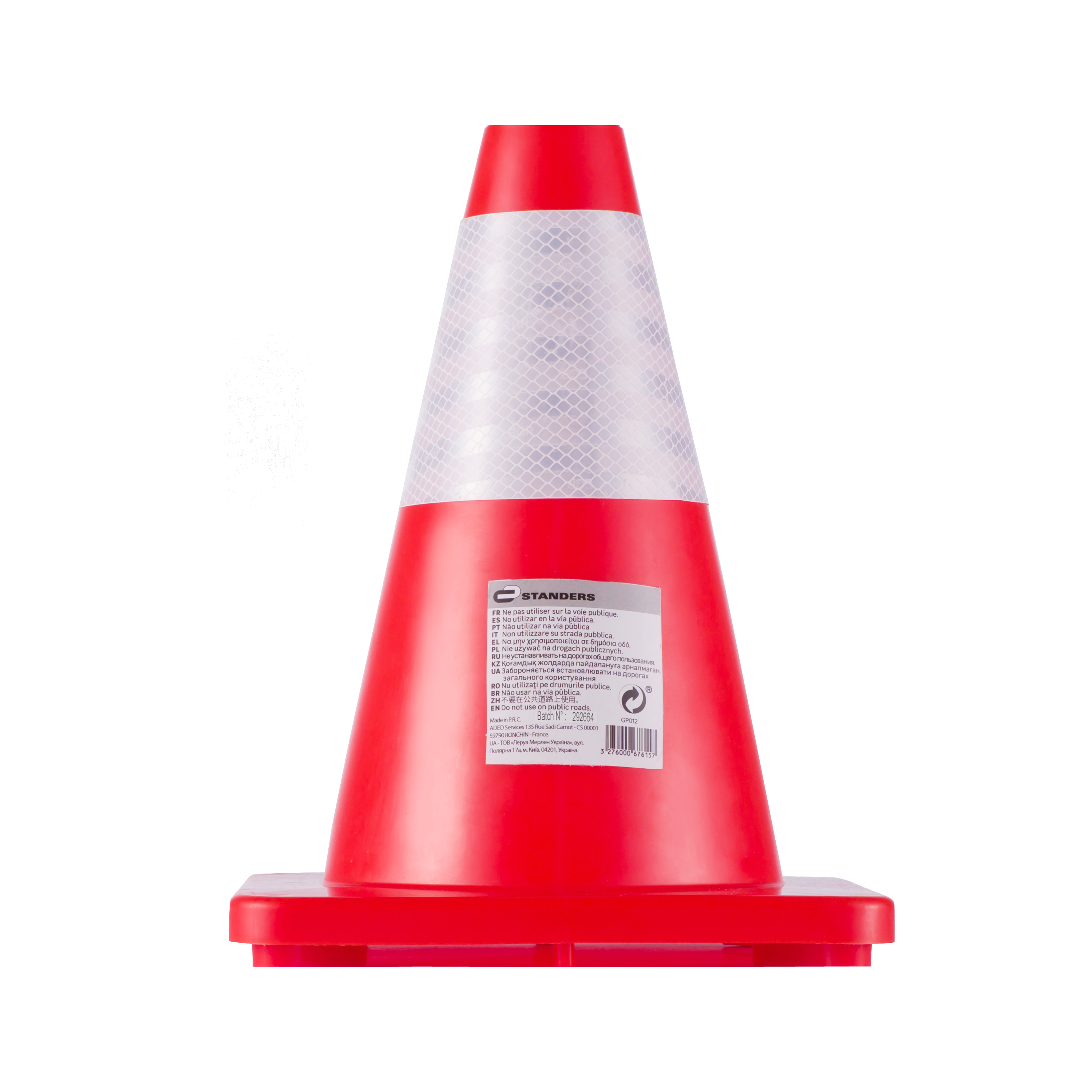 Cône de signalisation plastique STANDERS H. 30 cm, orange - 4