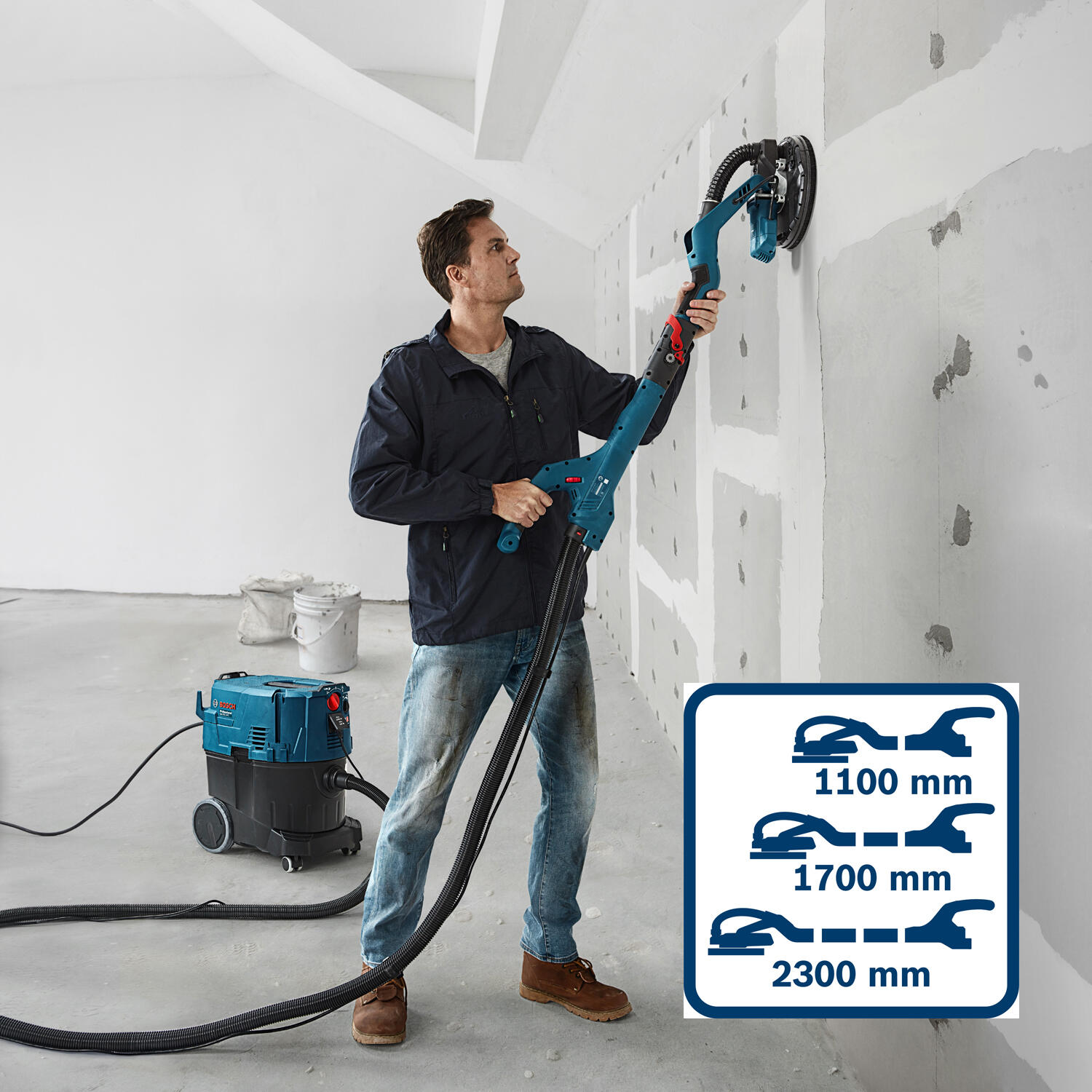 Ponceuse girafe plaque de plâtre filaire BOSCH PROFESSIONAL GTR 55-225, 550 W - 3