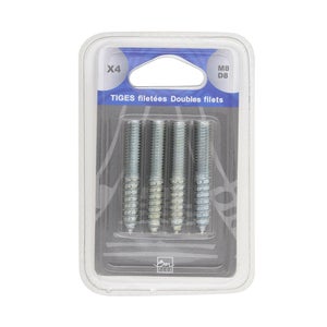 24 Vis M4x16mm Double Filetage Pour Cheville Bois - Neuf - Marque Uxcell