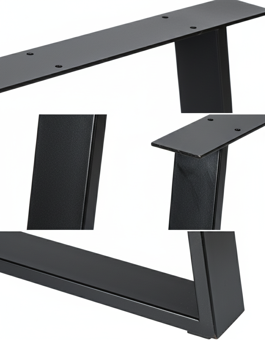 Pé de móvel DECO METAL TRAPÉZIO 71X58 PRETO MATE - 4