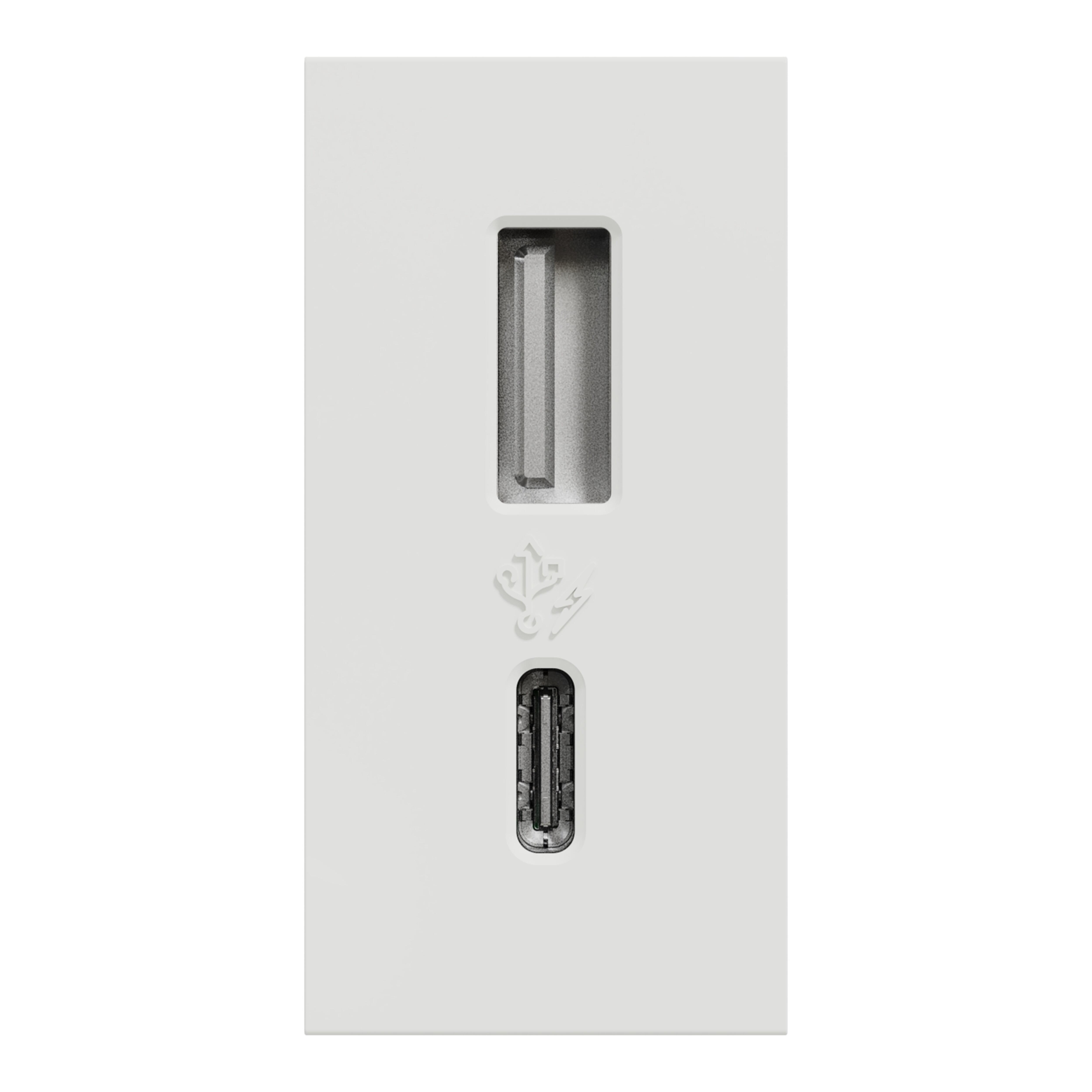 TOMA CARGADOR USB (A+C) SERIE NEW UNICA BLANCO - 2