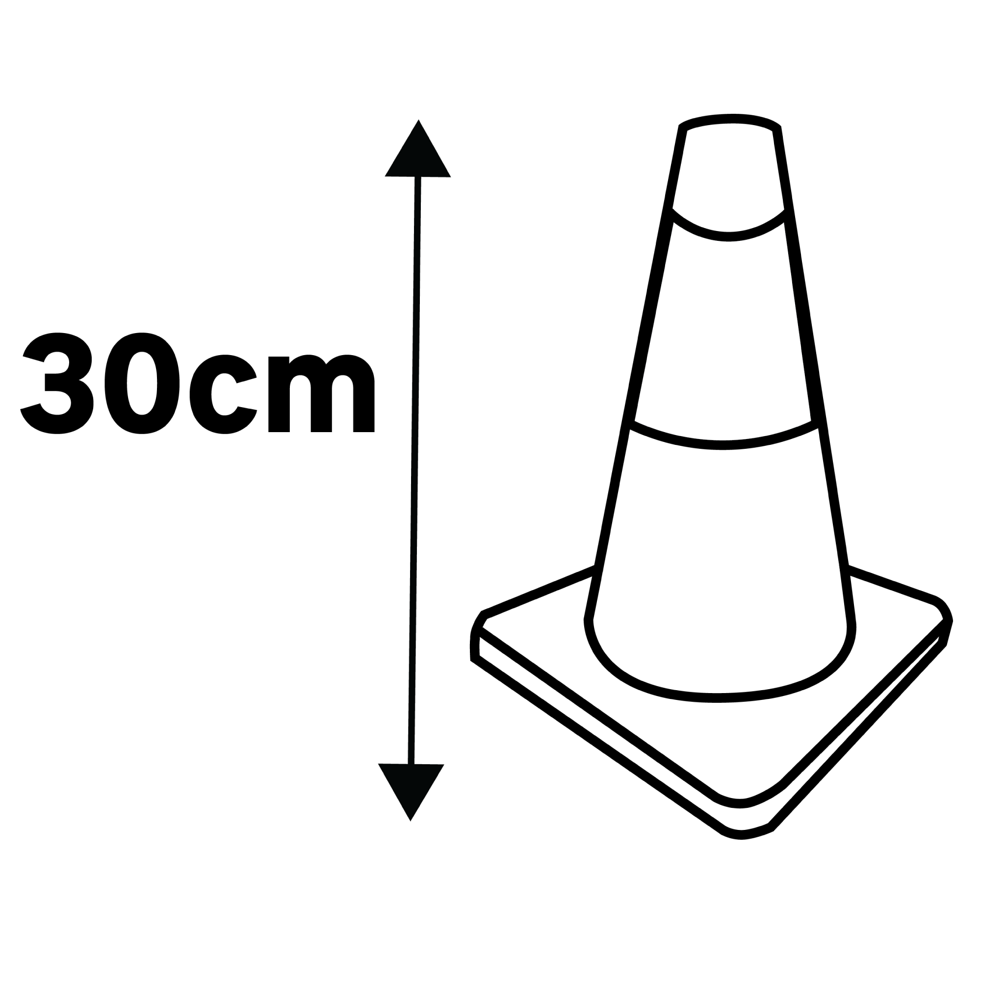 Cône de signalisation plastique STANDERS H. 30 cm, orange - 2