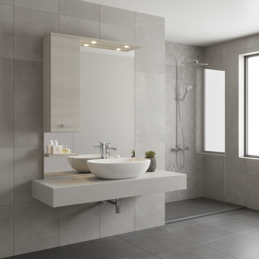 Specchio Rimini con illuminazione led integrata L 81 x H 108 x P 18.5 cm larice - 2