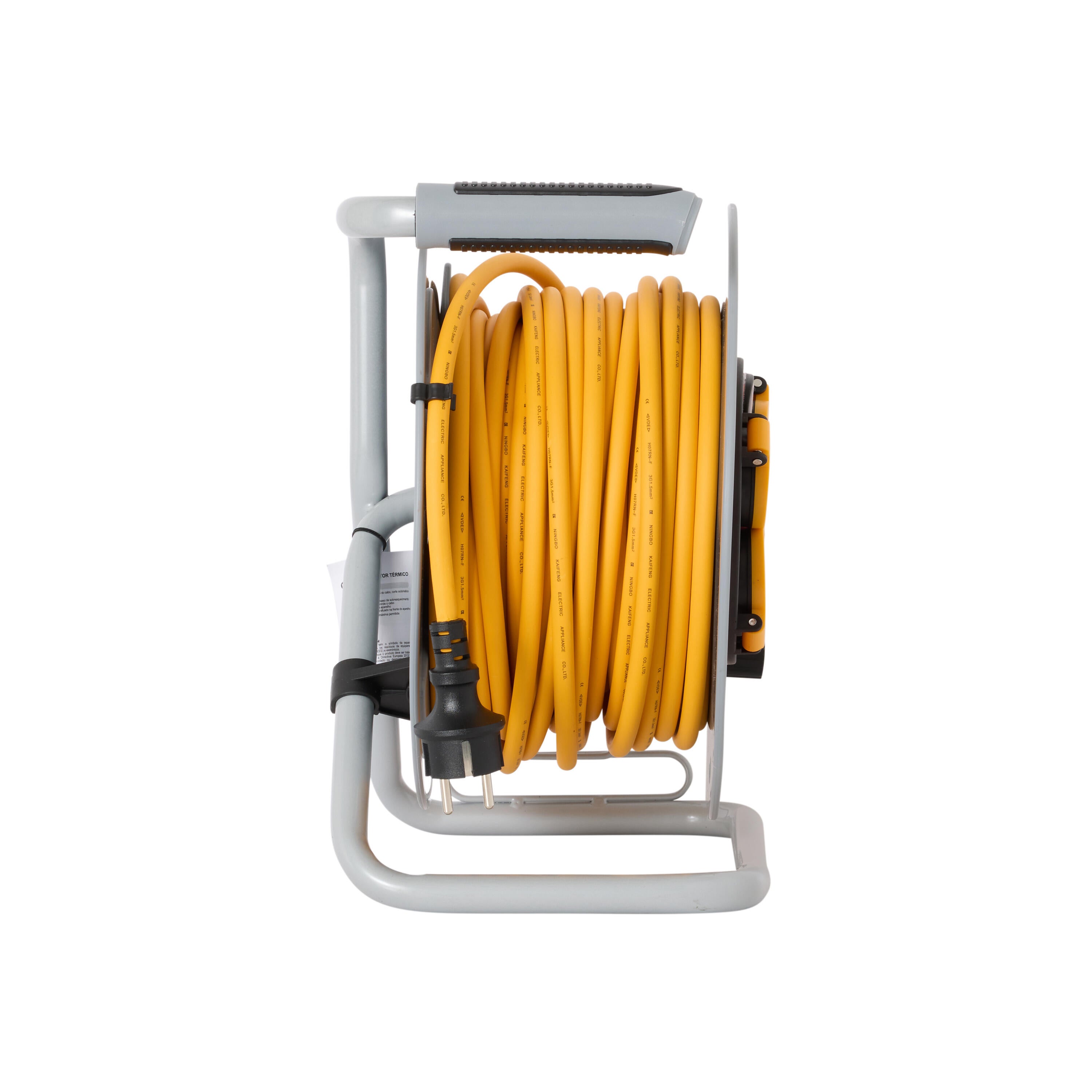 Enrolador LEXMAN exterior IP55 4 tomadas 3g1,5 H07-RNF 30metros branco/cinza - 3