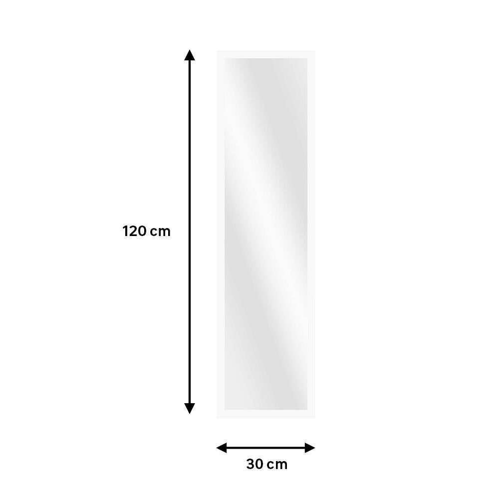 Espelho com moldura retangular 30x120 cm branco Porta Inspire - 7