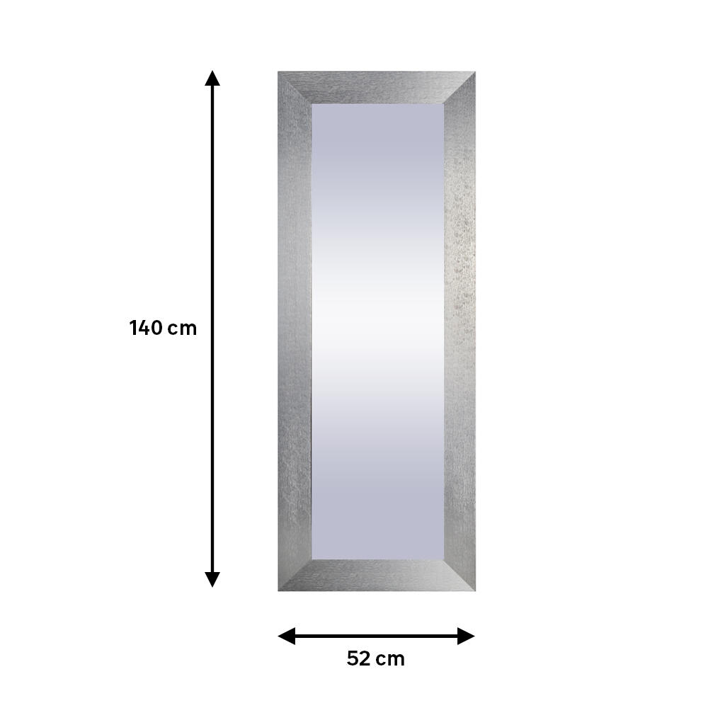 Espejo enmarcado con pie (suelo) rectangular Toscana madera plata brillante GAD GONZALEZ ARTE Y DECORACIÓN de 52x140 cm - 4