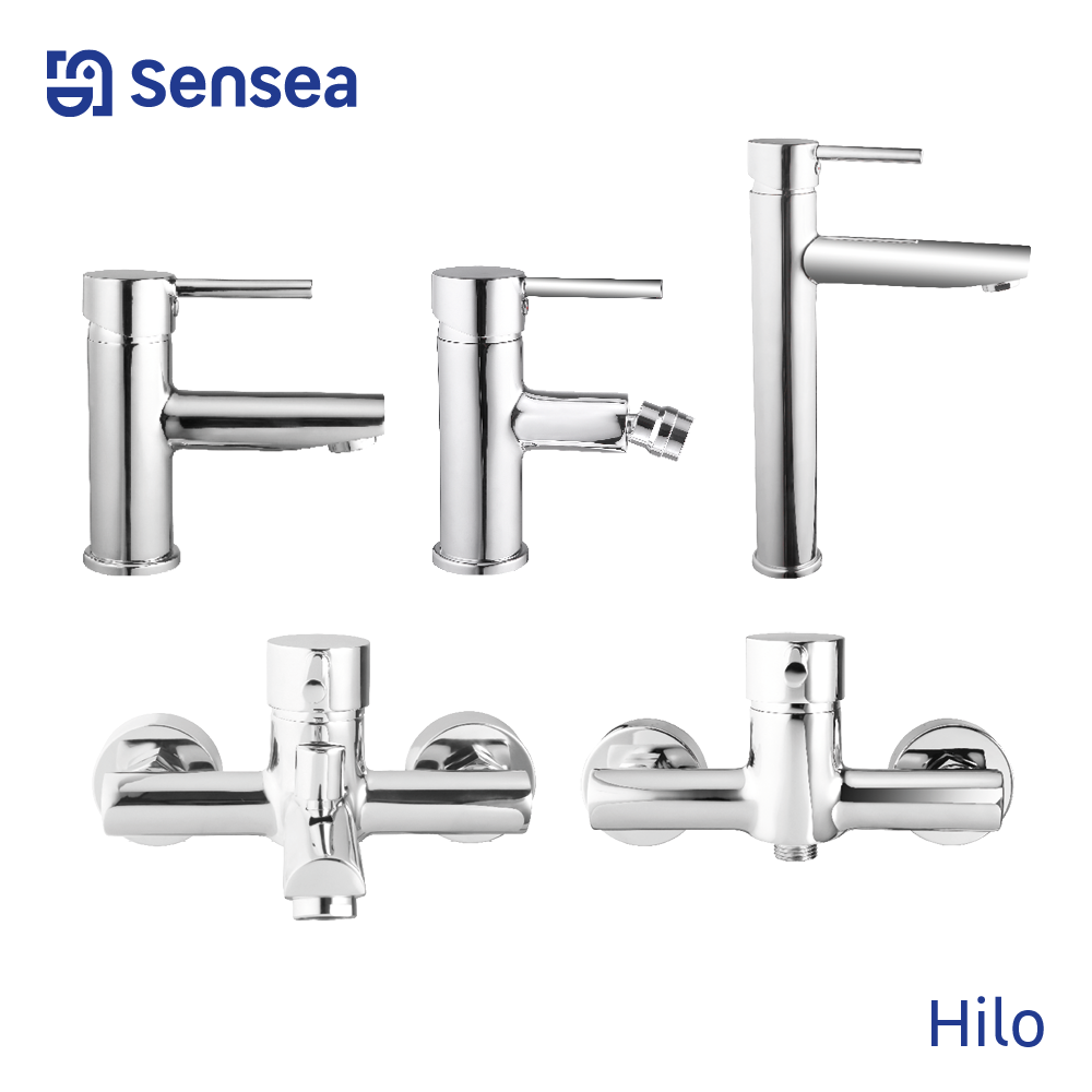 Grifo de lavabo SENSEA Hilo monomando caño alto cromo brillo. Latón - 3