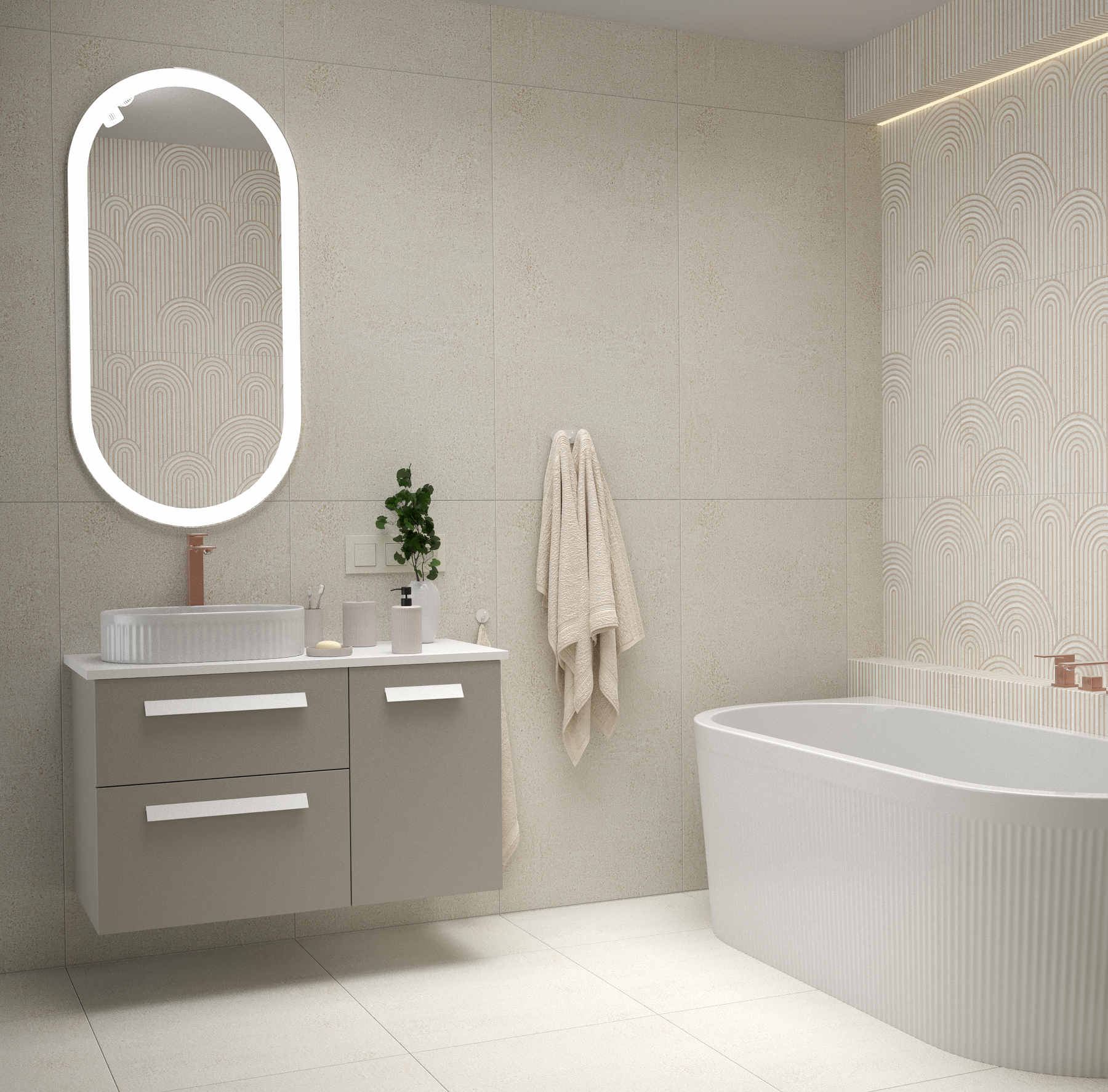 Gres szkliwiony Sandio Beige Mat 59,8X119,8 Arte - 4