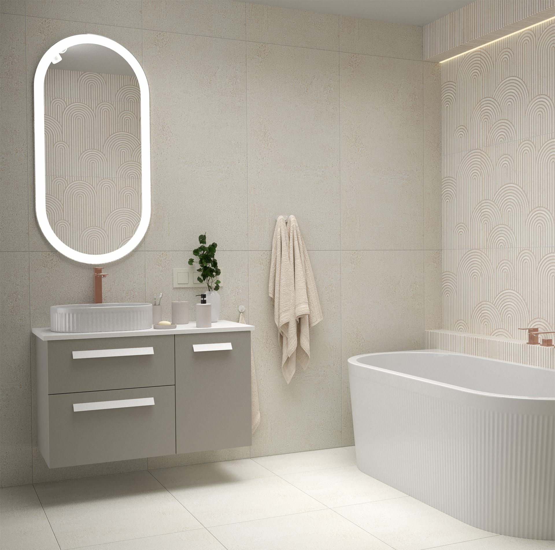 Gres szkliwiony Sandio Beige Mat 59,8X119,8 Arte - 7