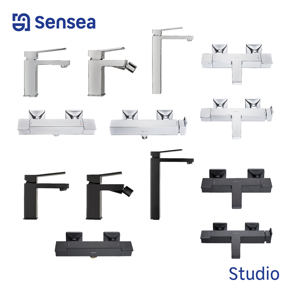 Grifo de lavabo SENSEA Studio monomando cromo brillo. Apertura en frío. Antical. Latón - 6