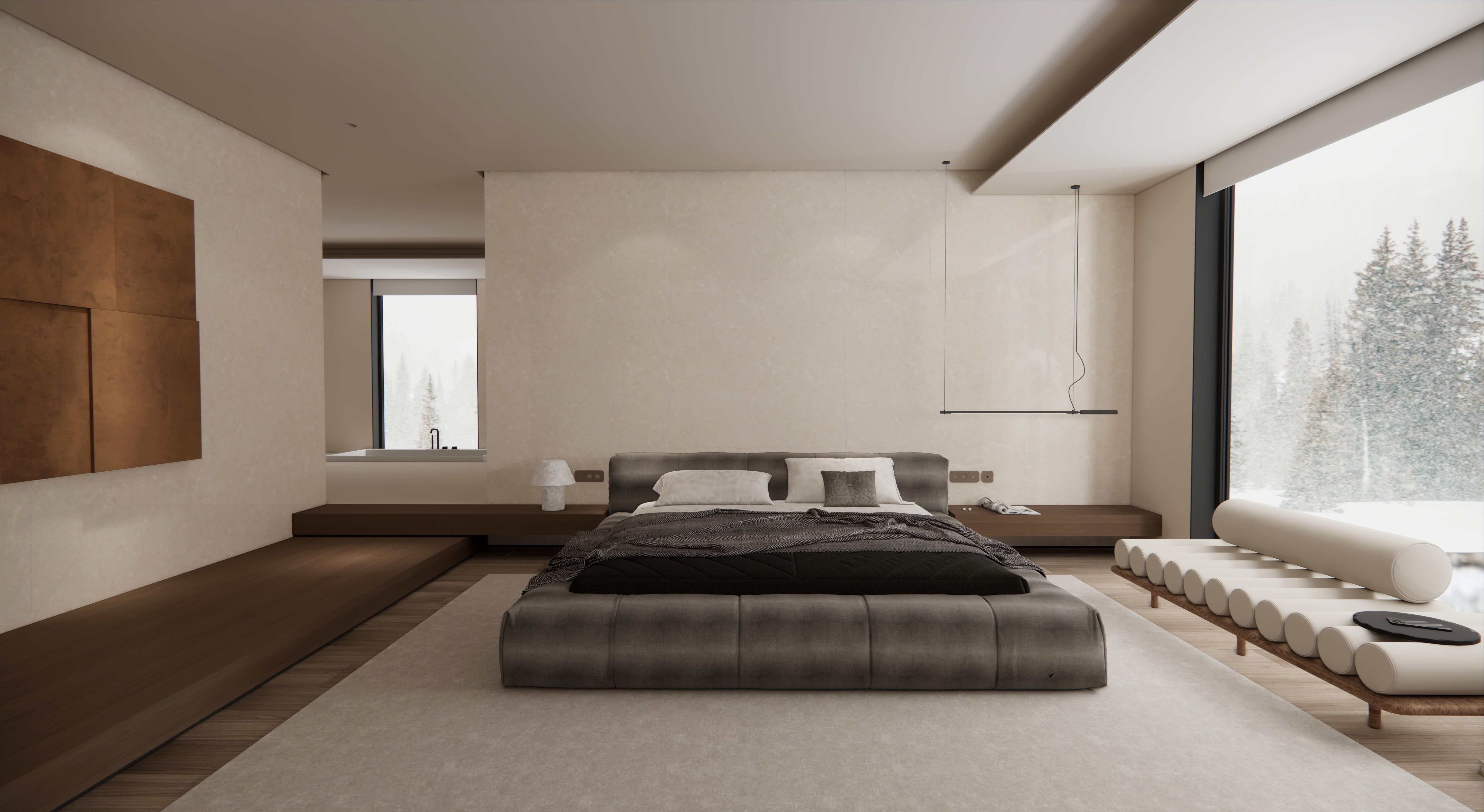 Revestimiento de pared decorativo efecto mármol vinílico SPC Nera marfil brillo 260x120cm - 2