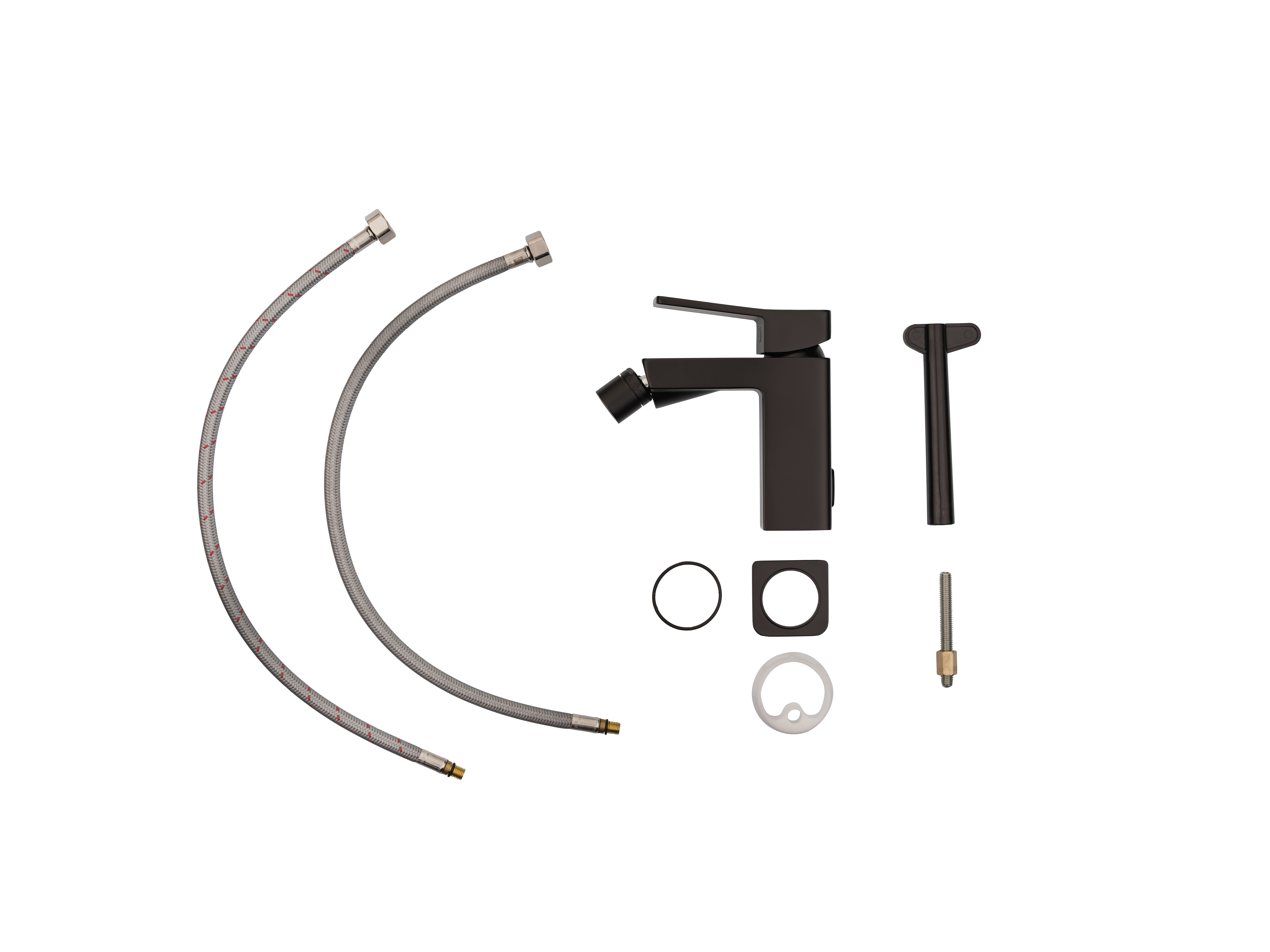 Grifo monomando de bidé SENSEA Studio negro brillo. Apertura en frío. Antical. Latón - 11