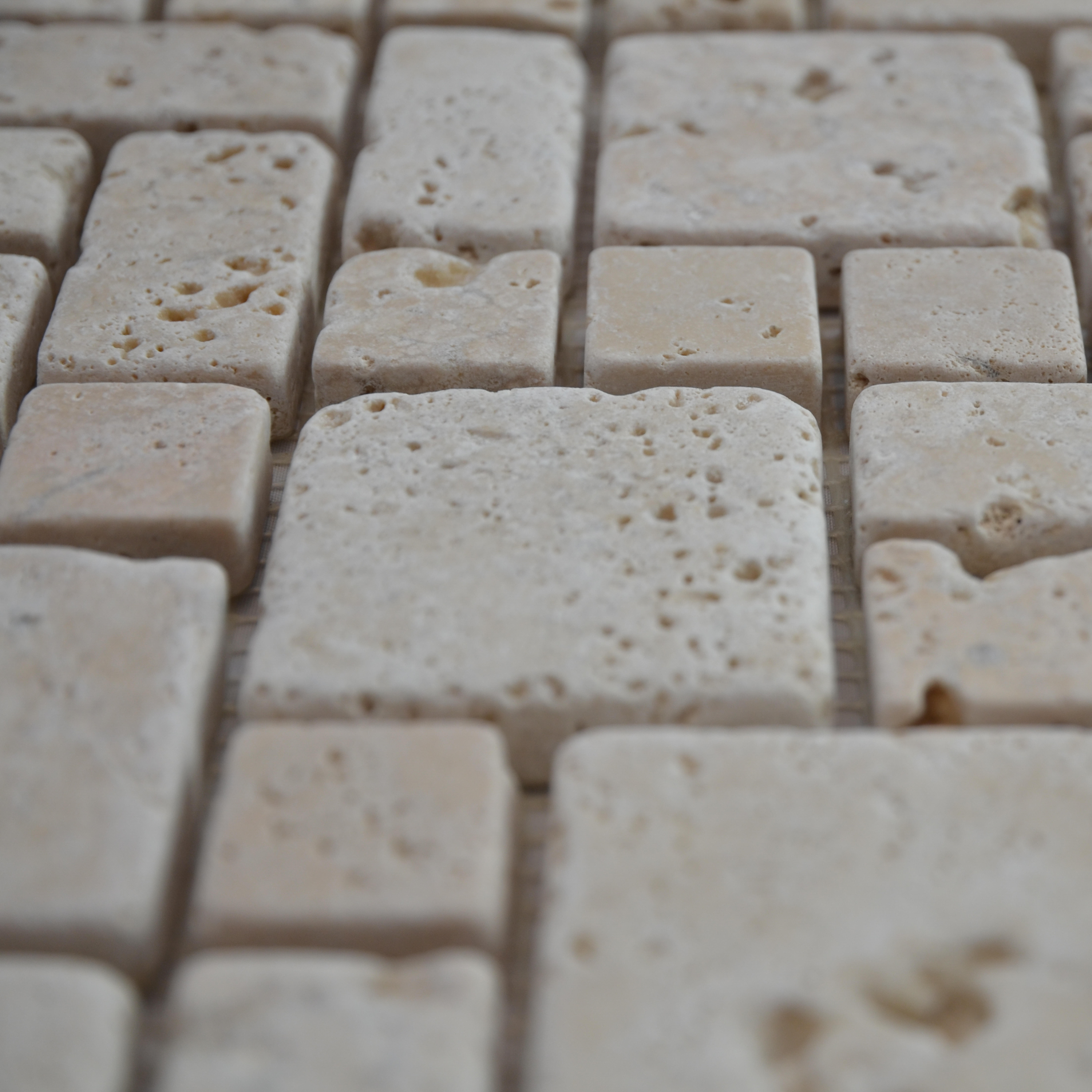 Mosaïque travertin effet pierre beige 30 x 30.5 cm - 7