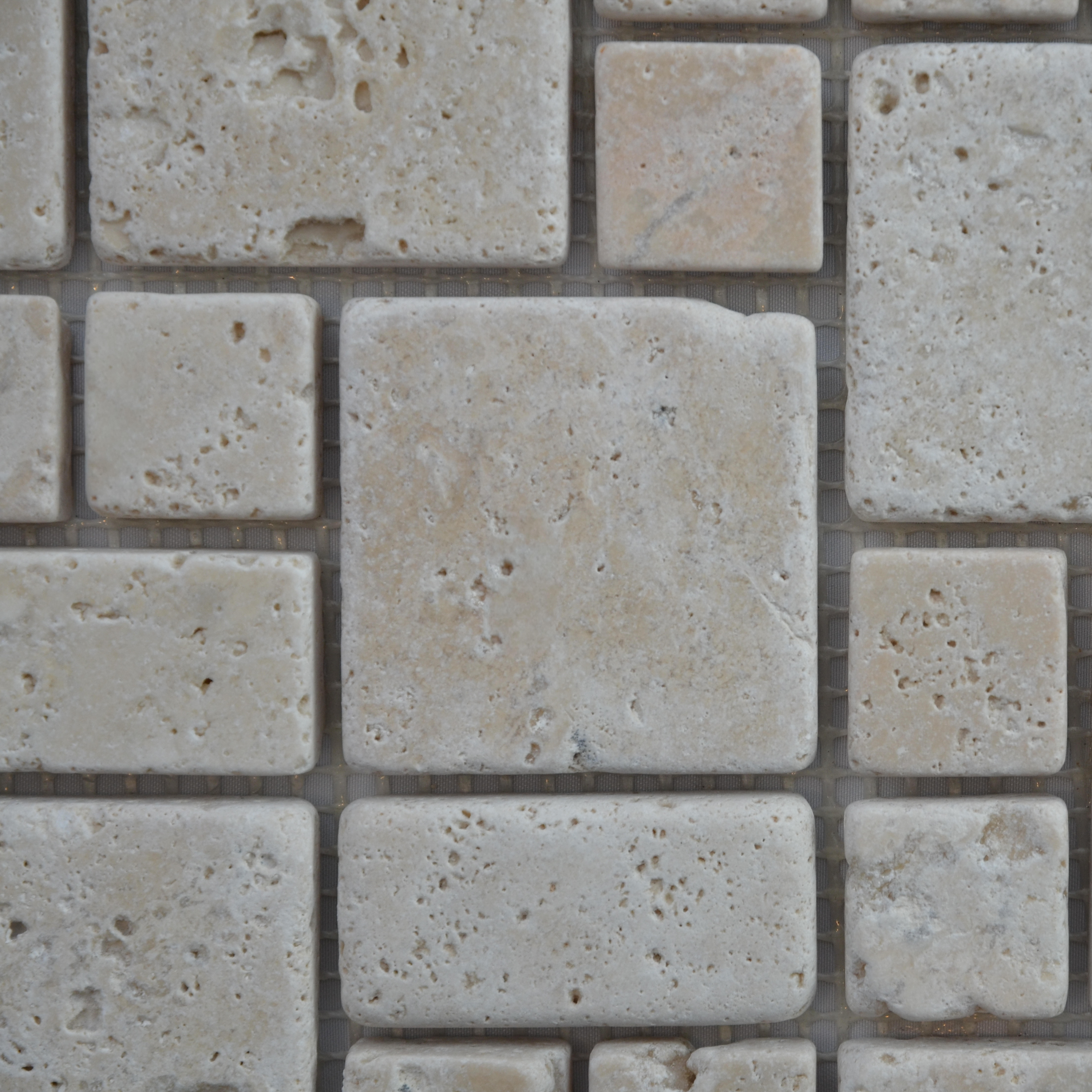 Mosaïque travertin effet pierre beige 30 x 30.5 cm - 6