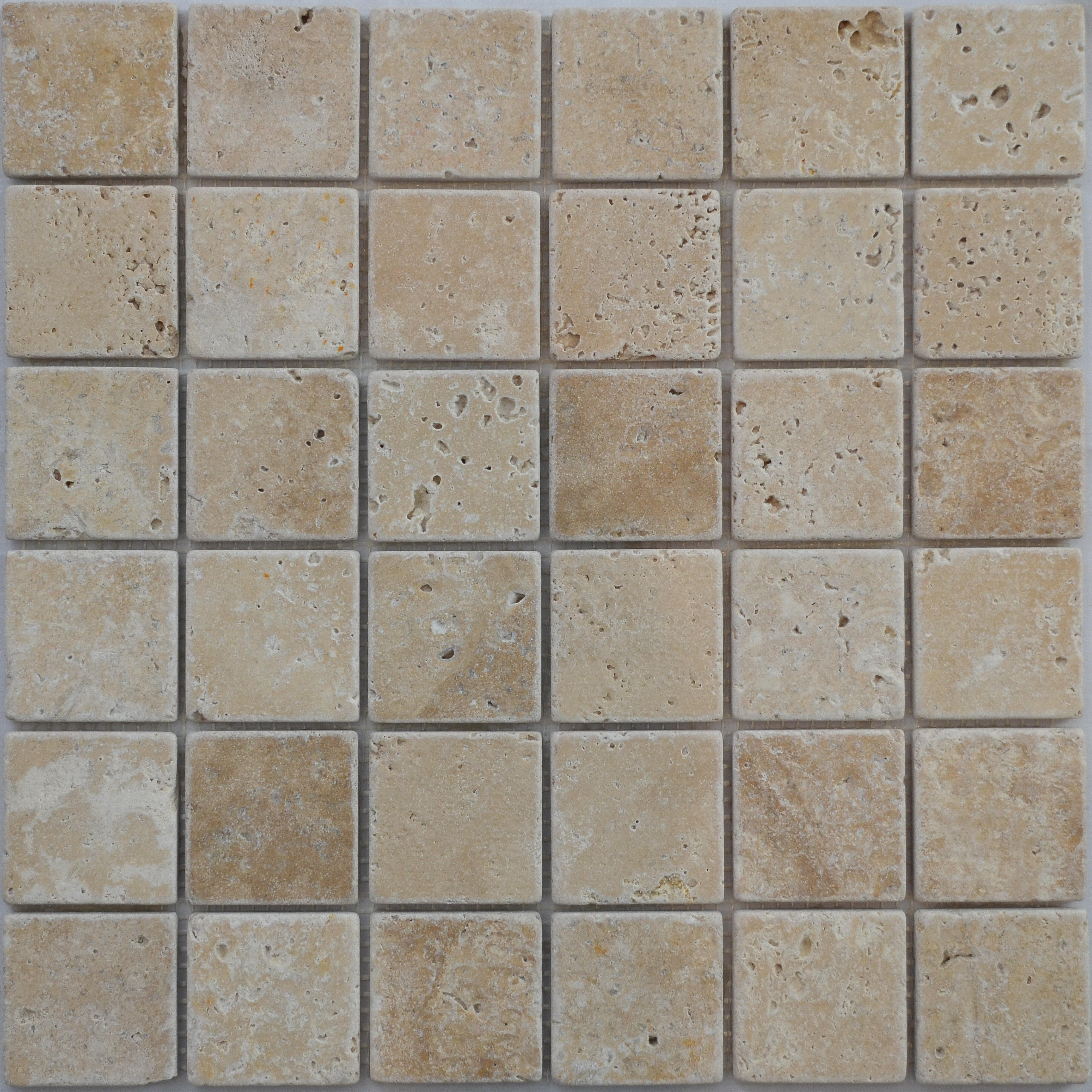 Mosaïque Casa linea travertin beige 4.8X4.8 - 4