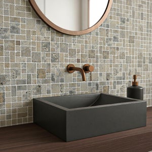 Mosaïque de Céramique Hexagone Bleu-Vert R10B