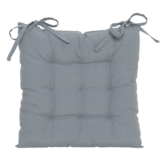 Cojín de silla cuadrado New Poppy algodón, poliéster gris granit 3 INSPIRE 38x38x5 cm