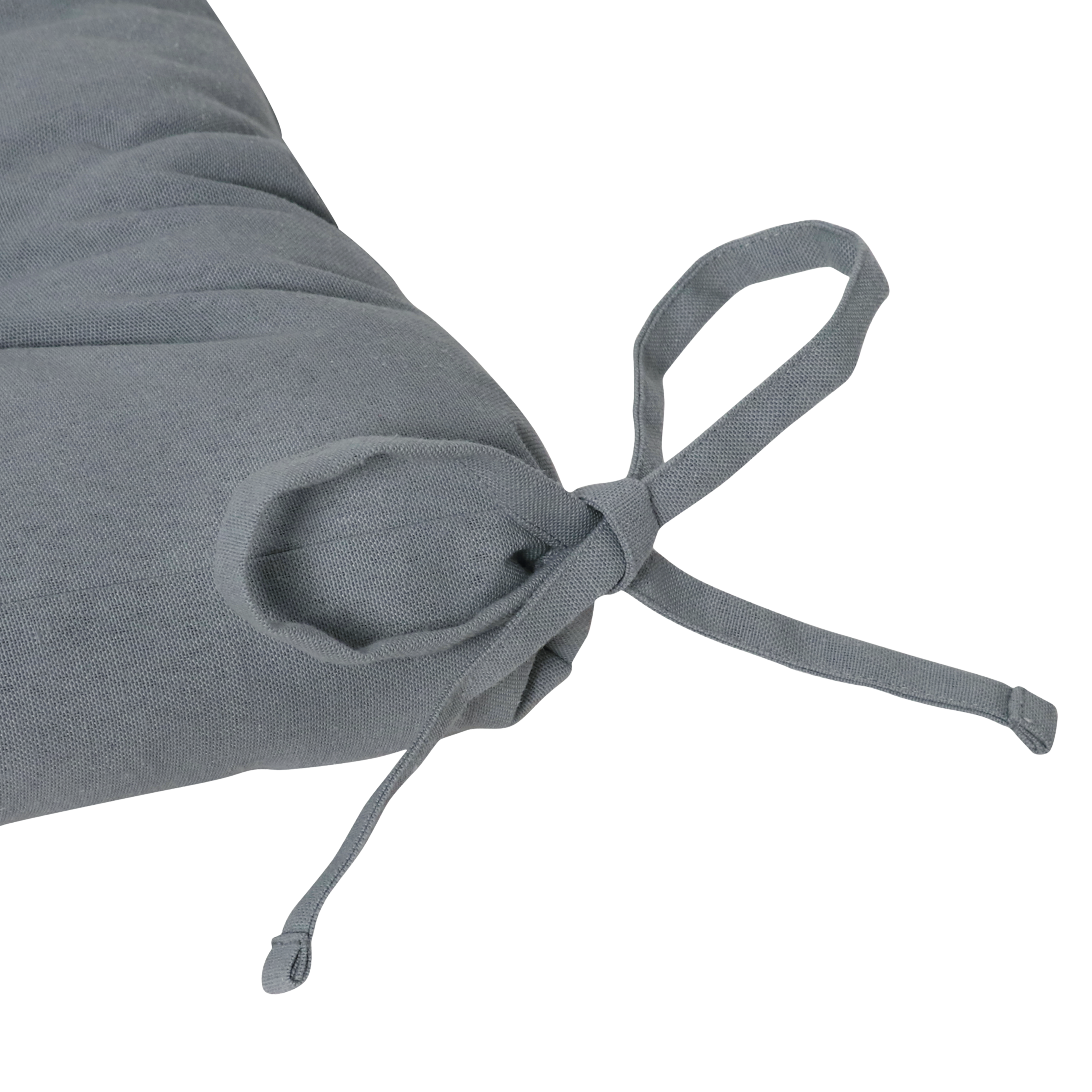 Pack 4 cojines de silla cuadrado New Poppy algodón, poliéster gris granit INSPIRE 38x38x5 cm - 5