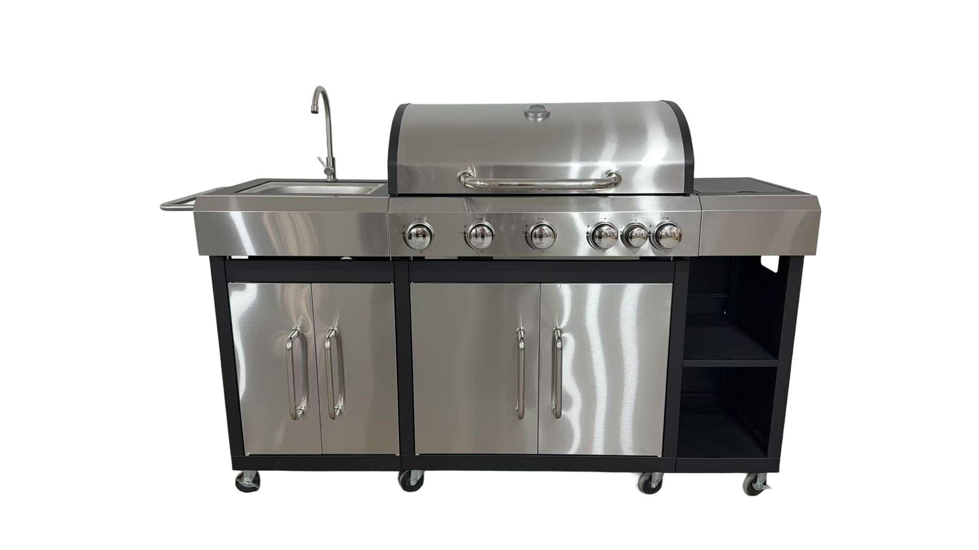 Cucina da esterno Stefy 6 bruciatori L 177 x H 125 x P 56.5 cm - 6