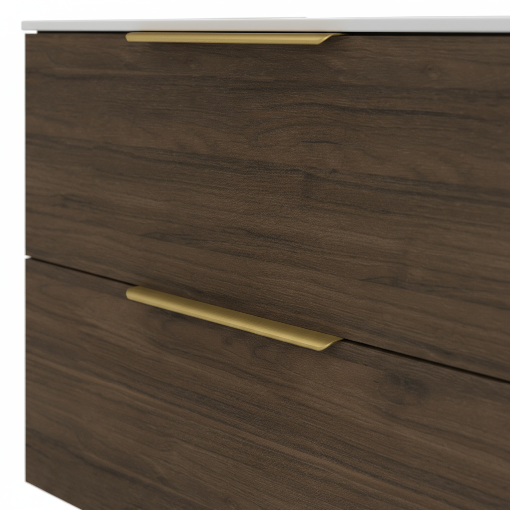 Mobile da bagno sospeso sotto lavabo L 90 x H 64 x P 48 cm, 2 cassetti SENSEA Neo lucido - 4