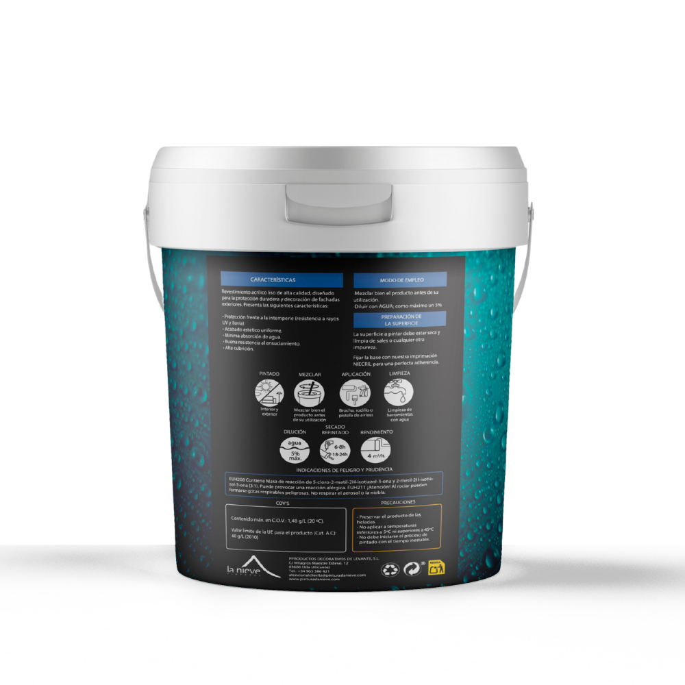 REVESTIMIENTO FACHADA MATE HARGUM 4L BLANCO - 2