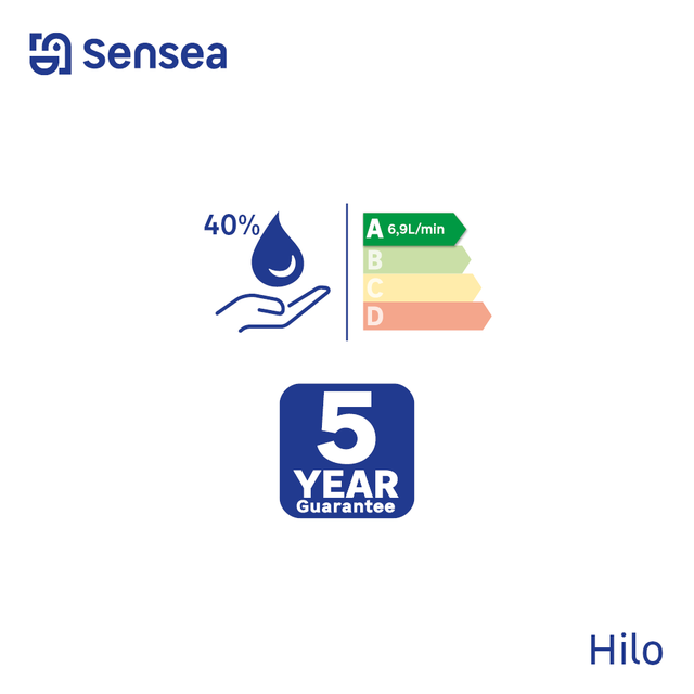 Rubinetto per bidet getto laminare cristallino Hilo SENSEA cromato lucido