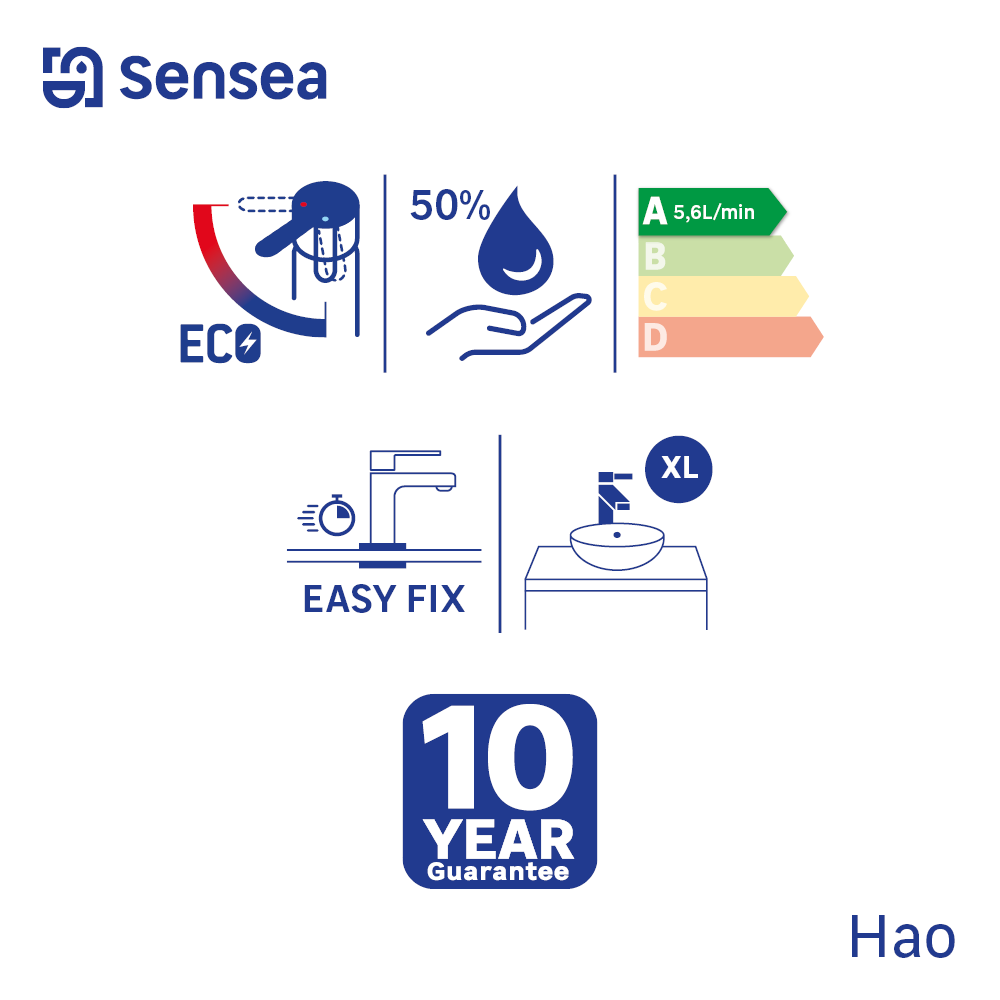 Torneira de lavatório SENSEA HAO CANO ALTO CROMADO - 8